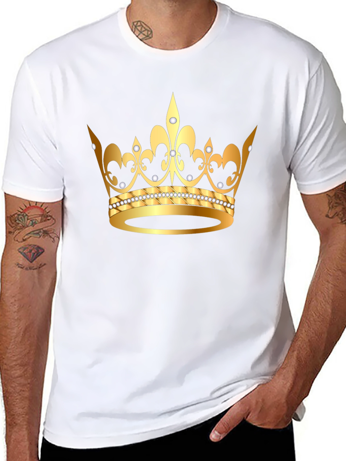 Gold Crown Graphic Tee - King/Queen Style