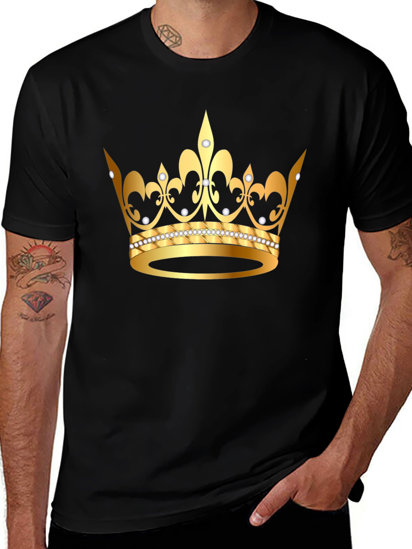 Gold Crown Graphic Tee - King/Queen Style