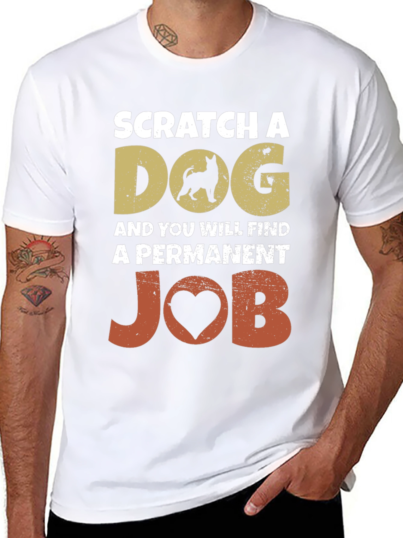Scratch a Dog Permanent Job Graphic Tee
