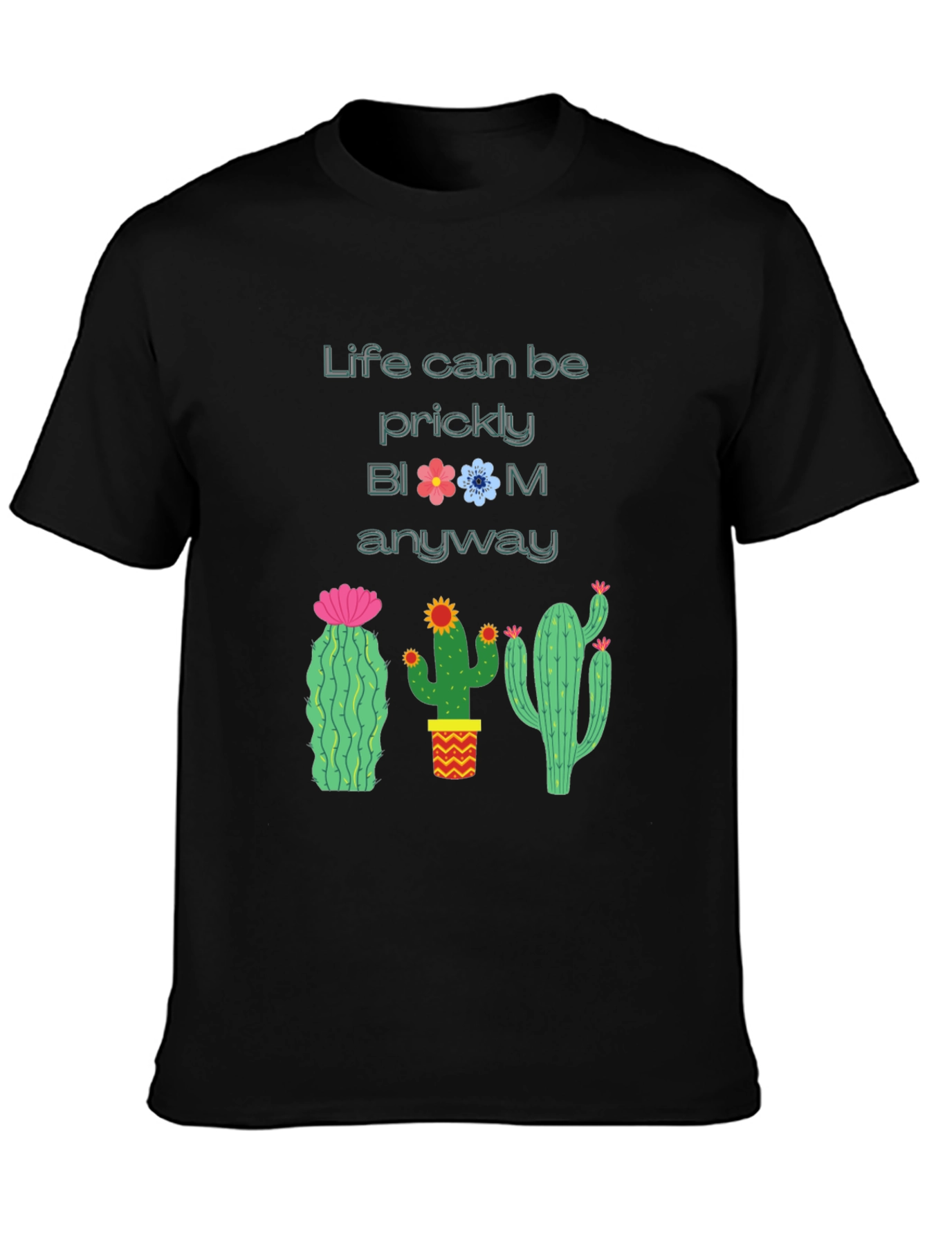 Prickly Bloom Cactus Graphic T-Shirt