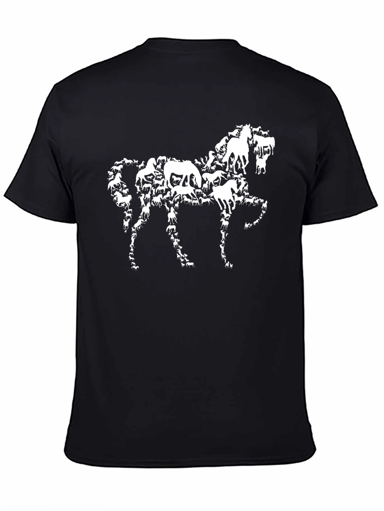 Horse Silhouette Black T-Shirt