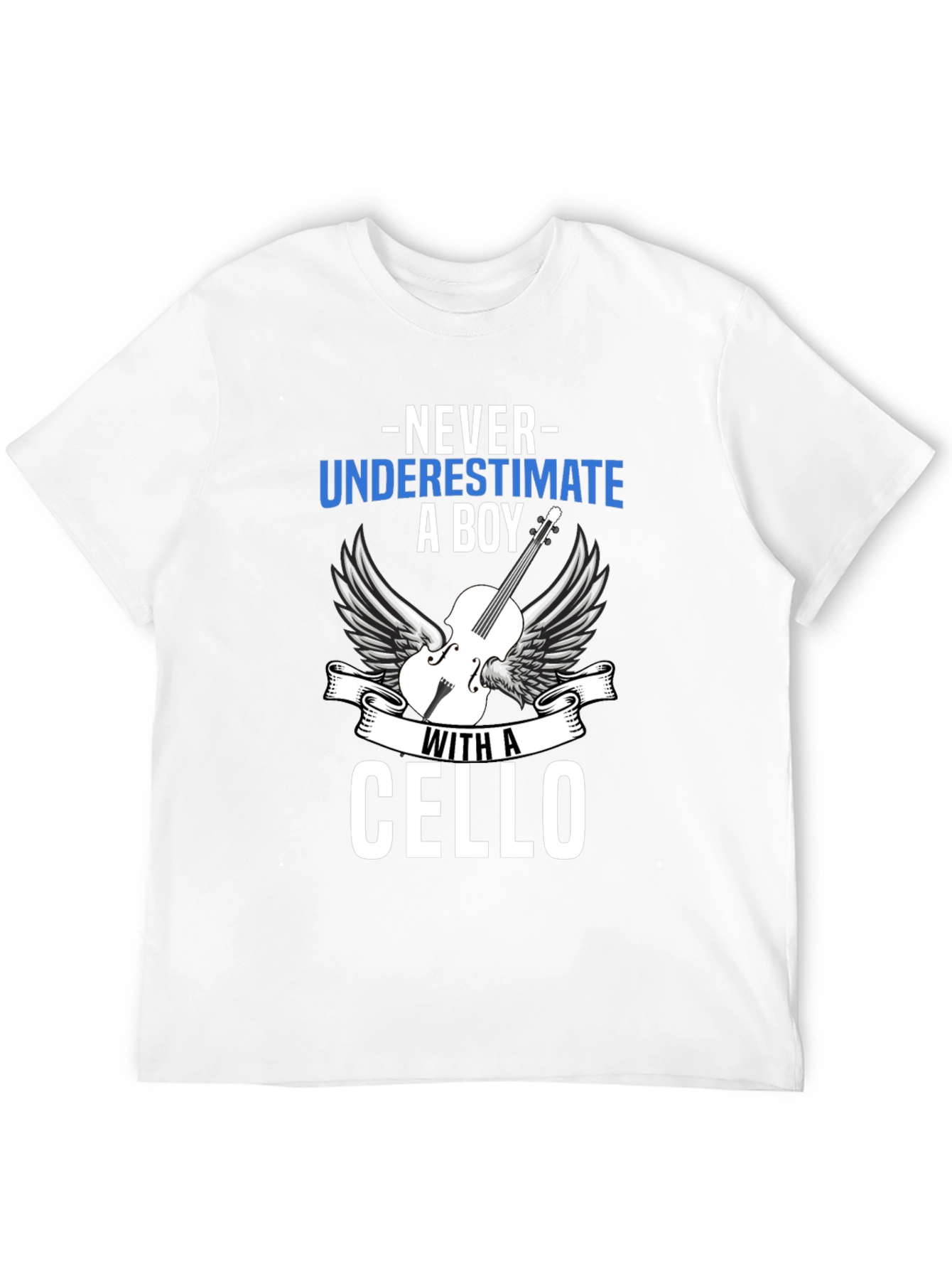 Never Underestimate Boy Cello T-Shirt