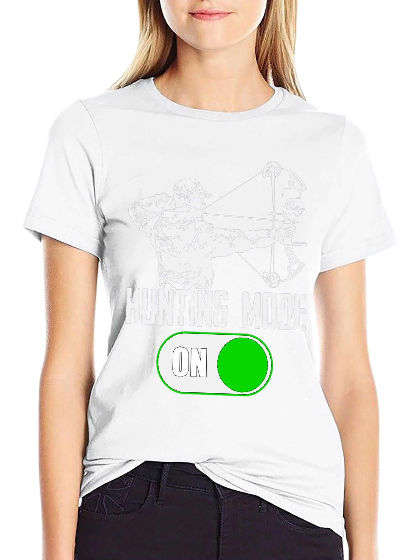 Hunting Mode On T-Shirt Archery Design