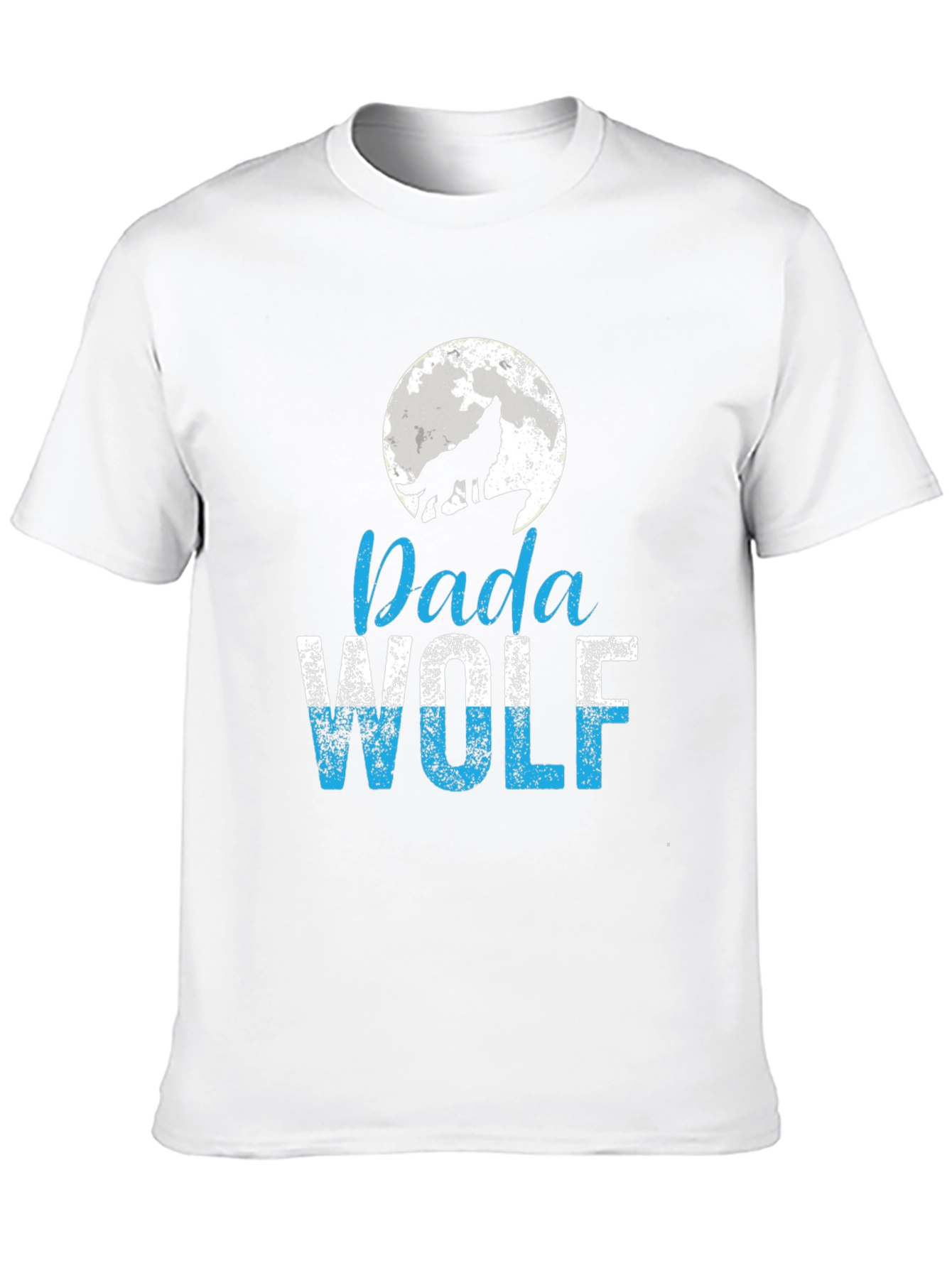 Dada Wolf T-Shirt - Moon Howling Wolf Design