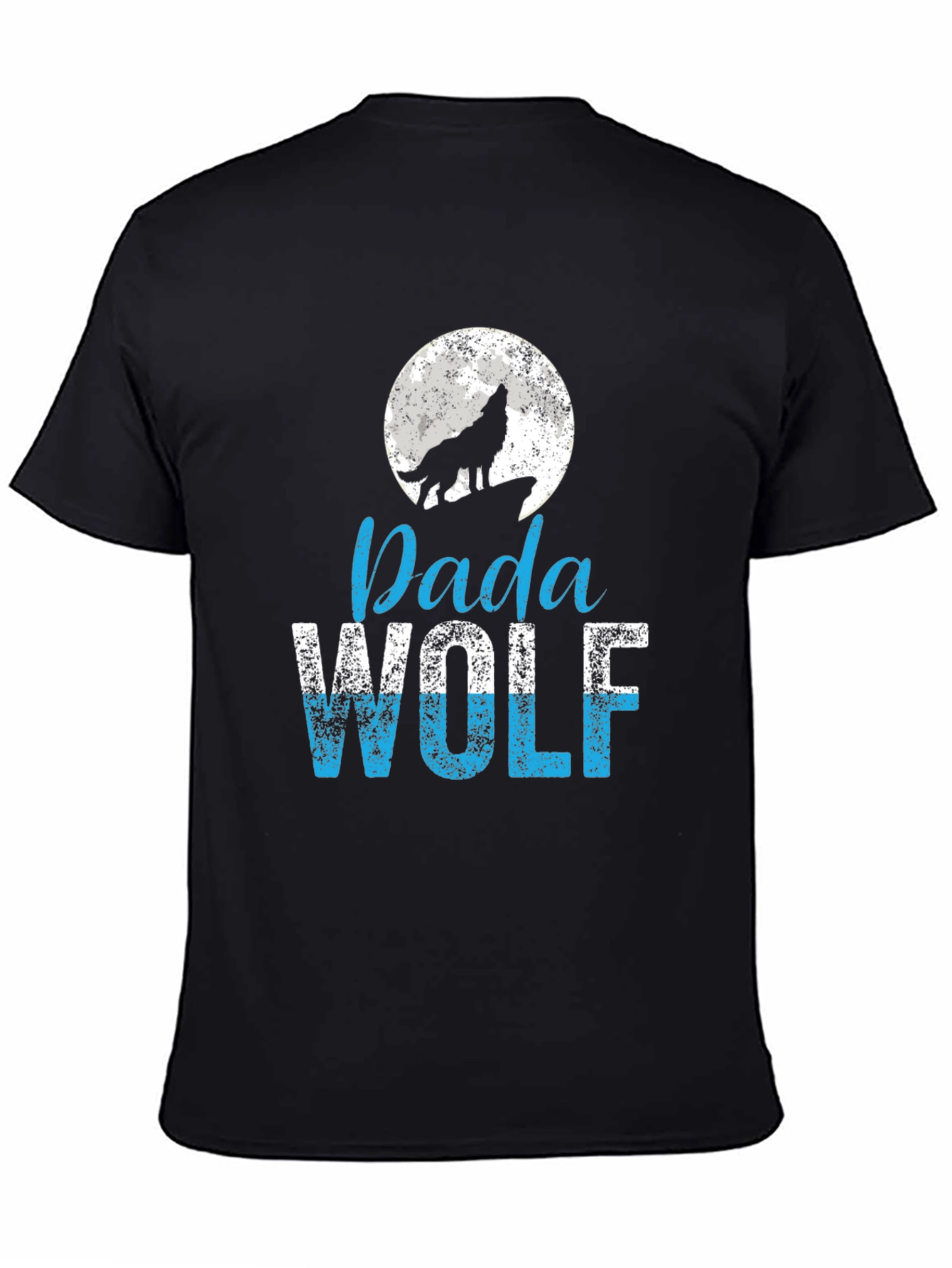 Dada Wolf T-Shirt - Moon Howling Wolf Design