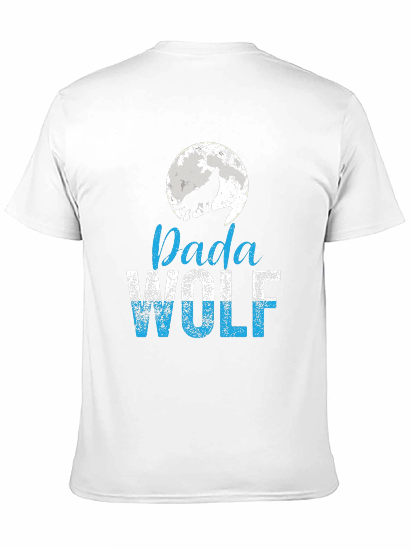 Dada Wolf T-Shirt - Moon Howling Wolf Design
