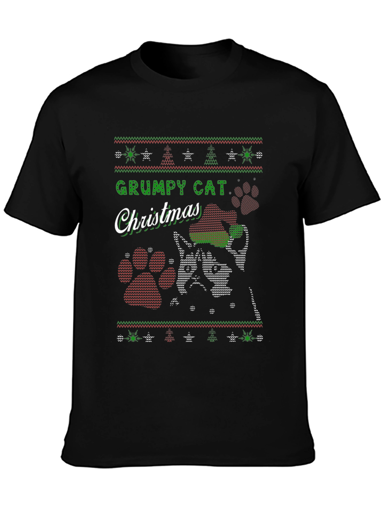 Grumpy Cat Christmas Ugly Sweater T-Shirt