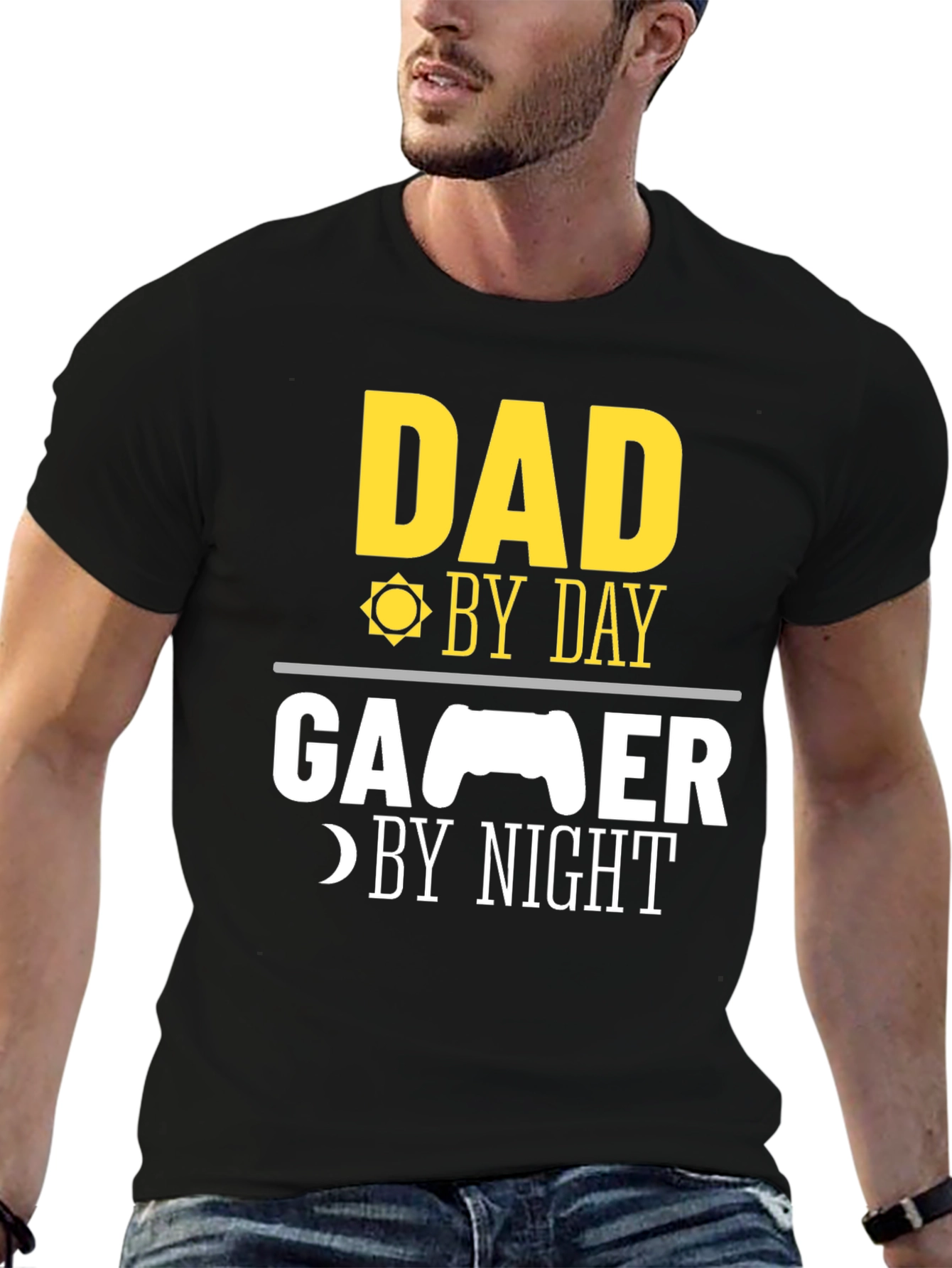 Dad Gamer T-Shirt - Day & Night Fun