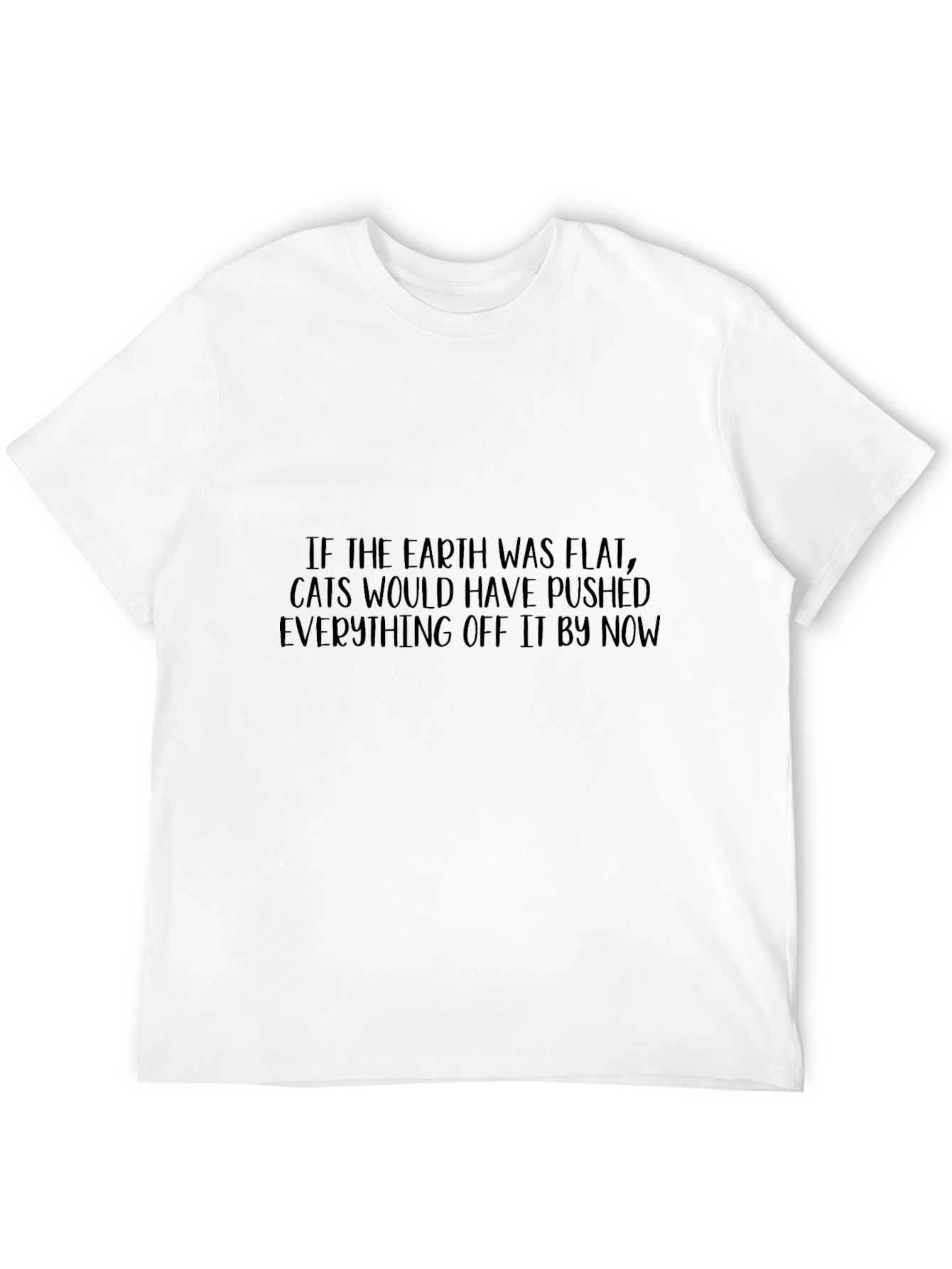 Flat Earth Cat T-Shirt - Funny Novelty Tee