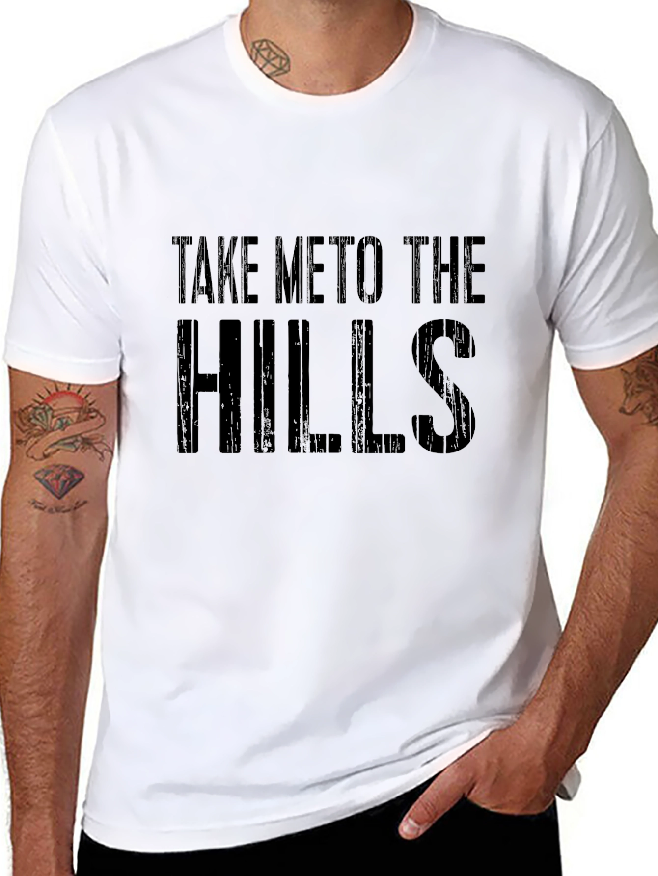 Take Me To The Hills Mens Black T-Shirt