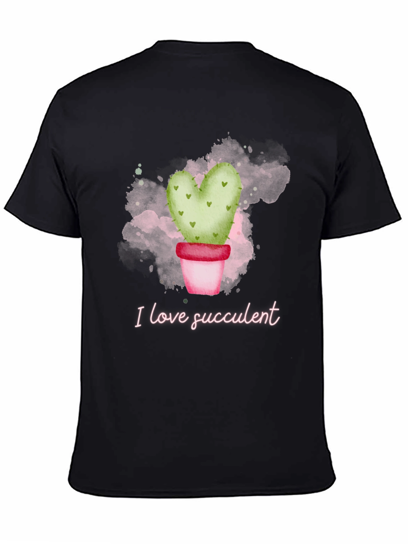 I Love Succulent T-Shirt - Heart Cactus