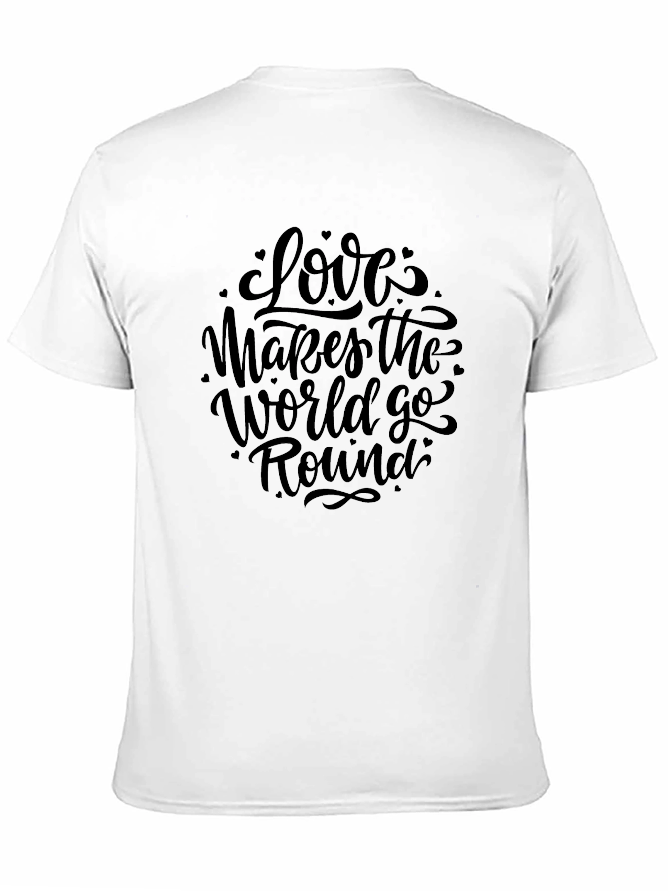 Love Makes the World Go Round Black T-Shirt