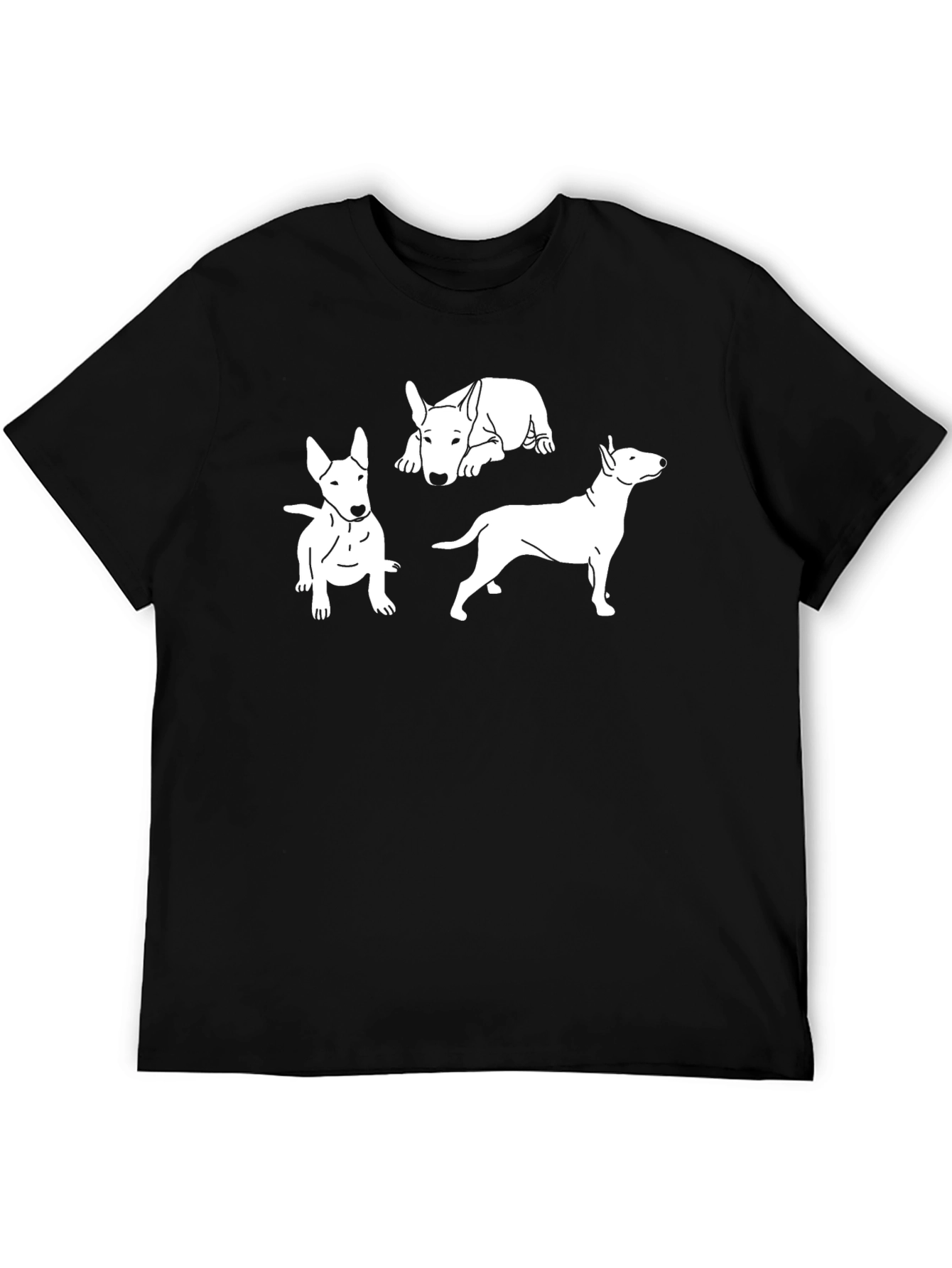 Dog Breed Print Black T-Shirt