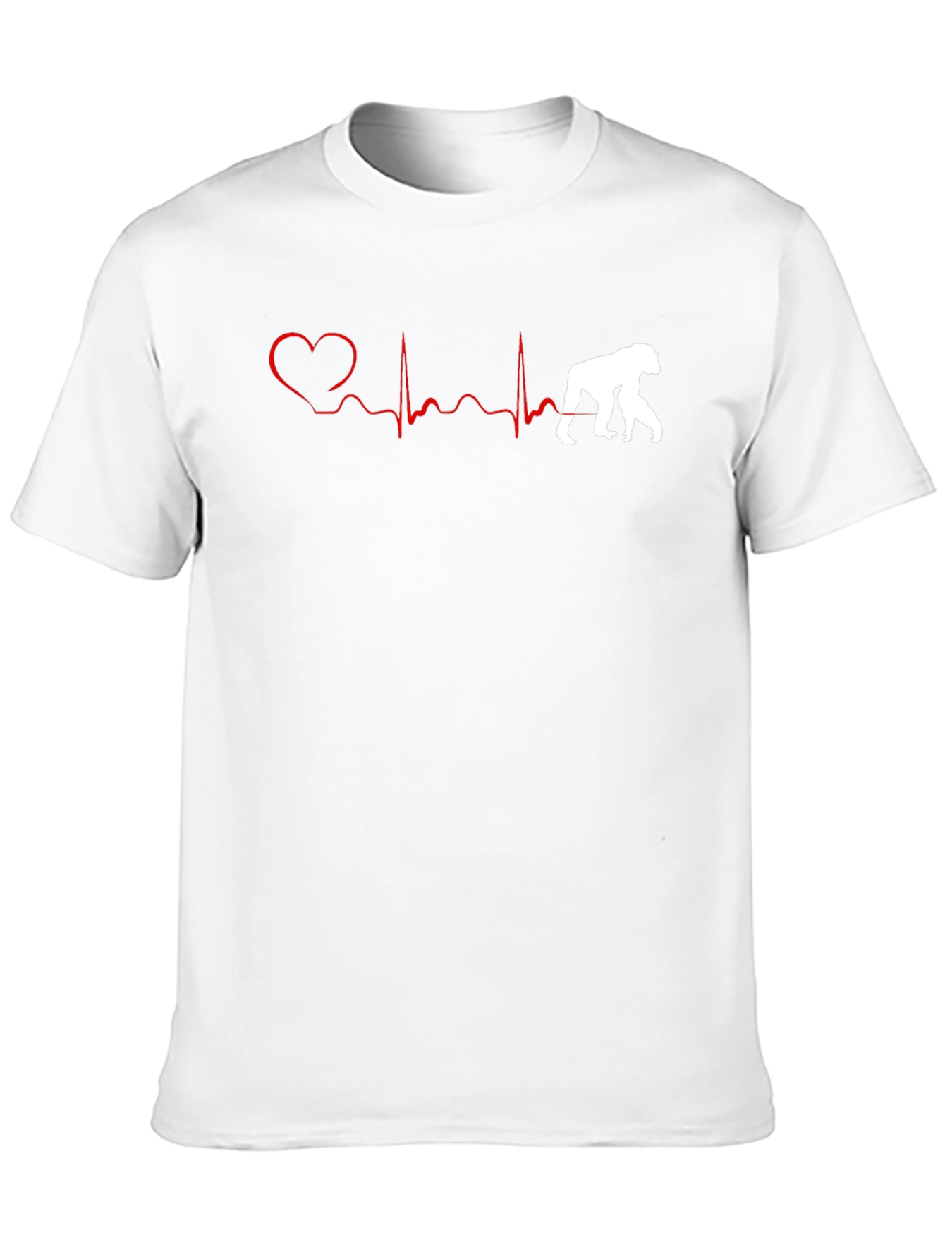 Gorilla Heartbeat T-Shirt - Animal Lover Tee