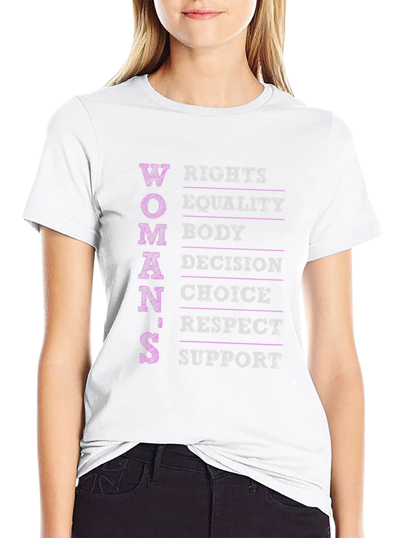 Empowering Womens Rights Graphic Tee - Black