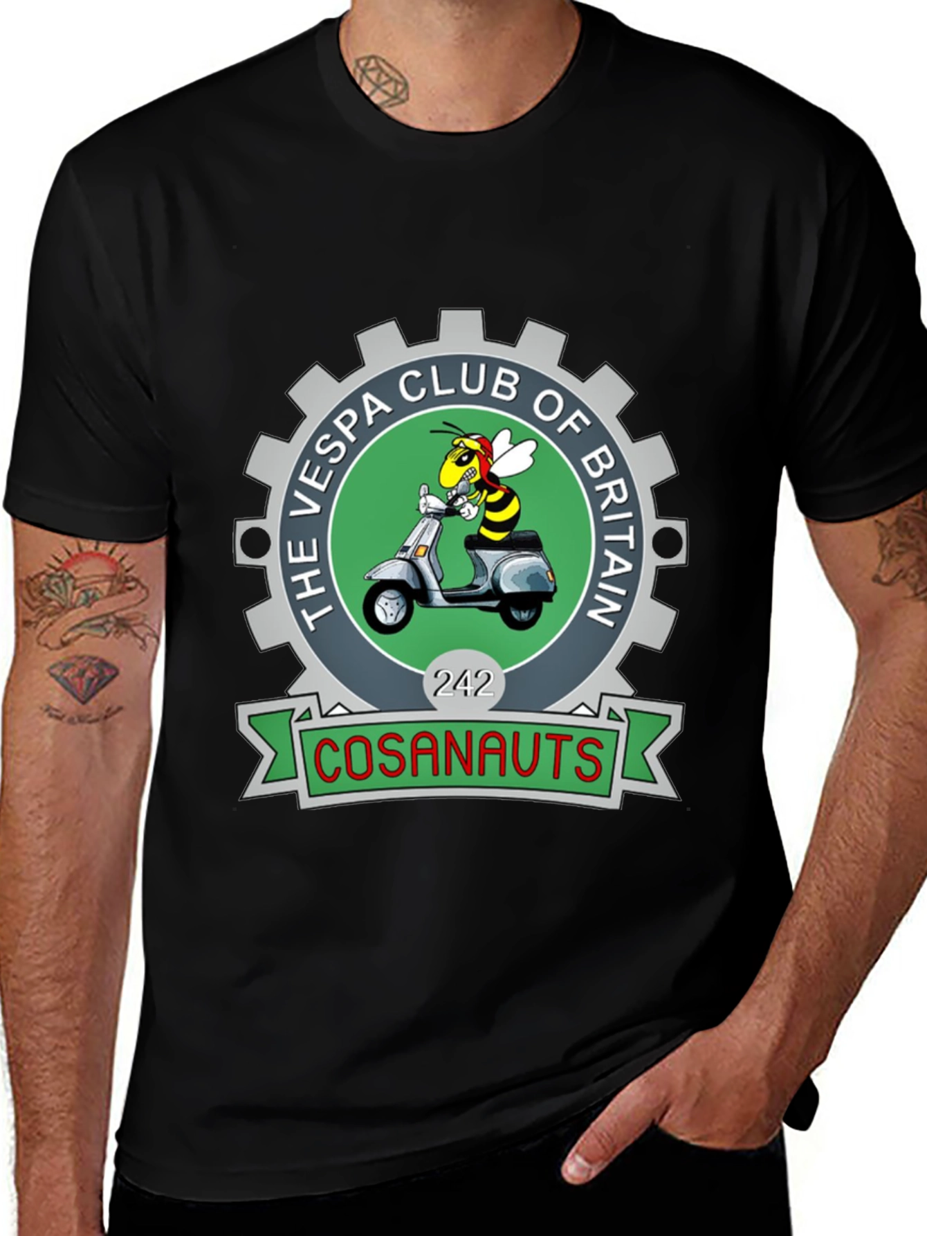 Vespa Club of Britain T-Shirt - Cosanauts Design