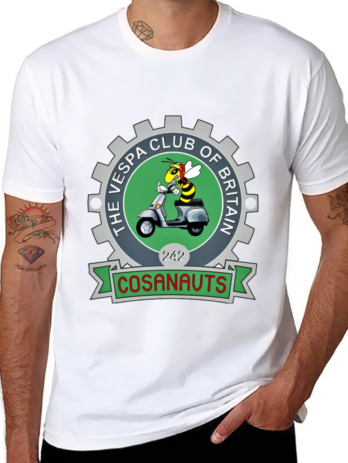 Vespa Club of Britain T-Shirt - Cosanauts Design