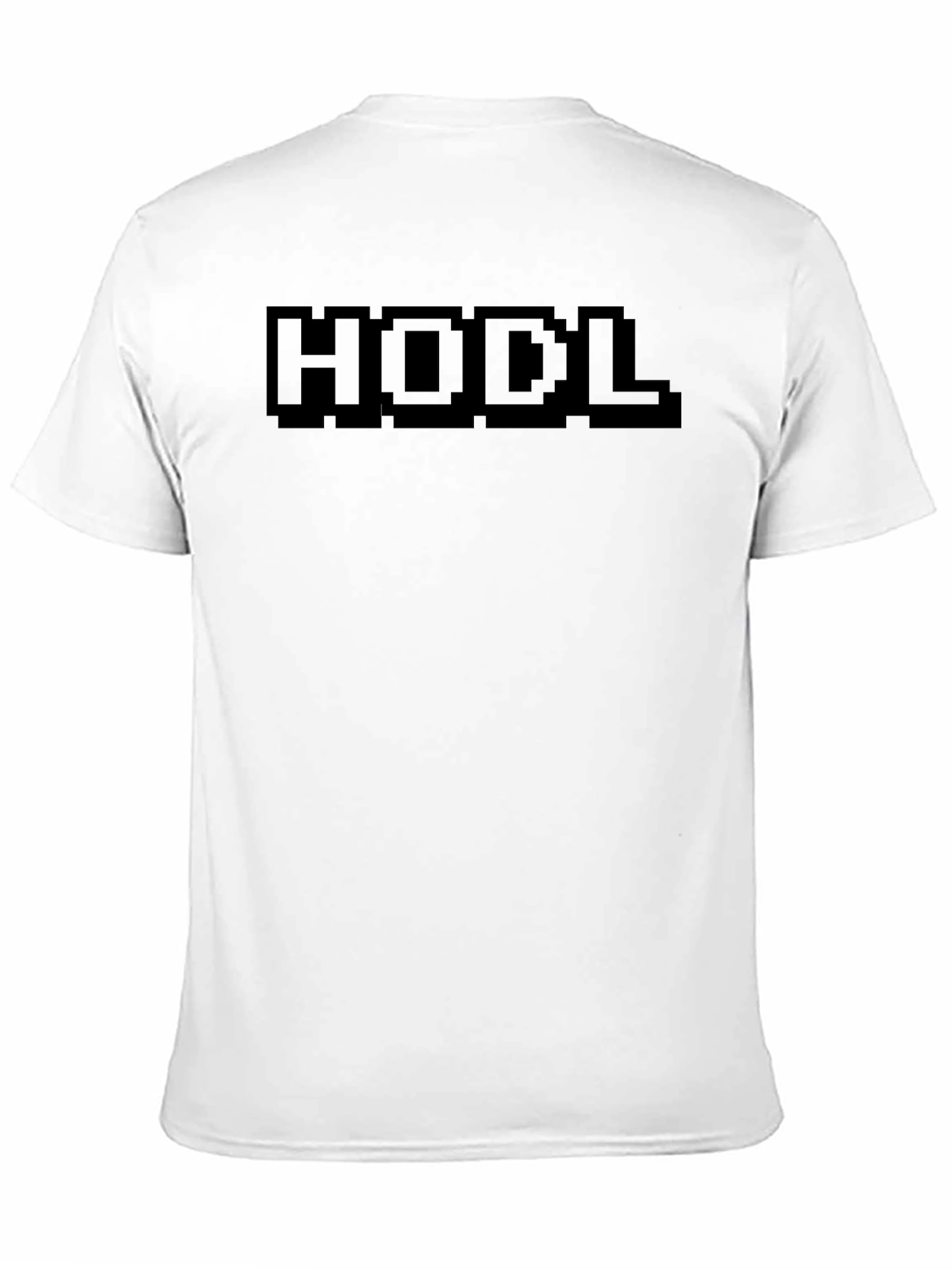 HODL Crypto Black Pixel Art Graphic T-Shirt