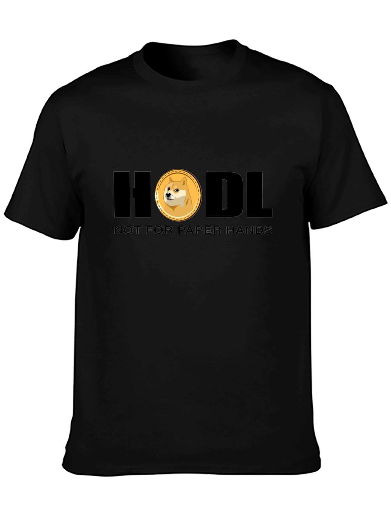 HODL Doge Crypto T-Shirt - Black Meme Tee