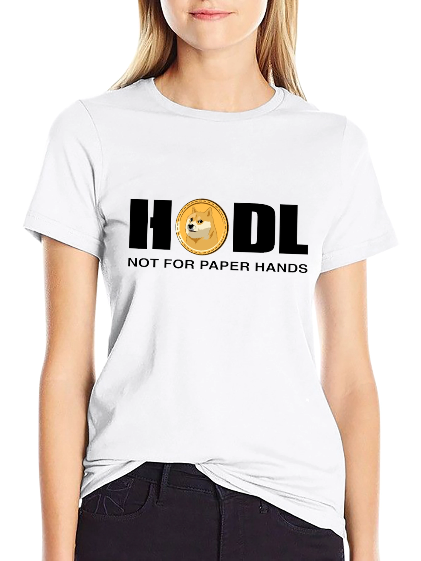 HODL Doge Crypto T-Shirt - Black Meme Tee