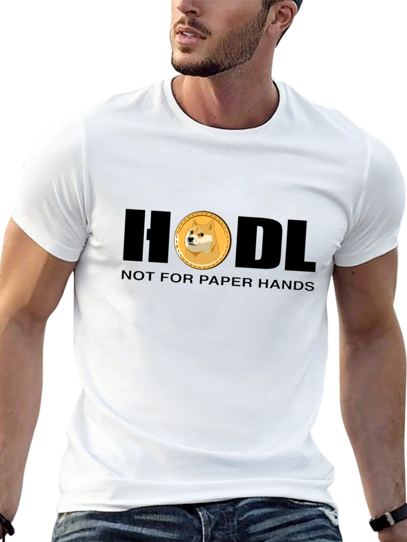 HODL Doge Crypto T-Shirt - Black Meme Tee