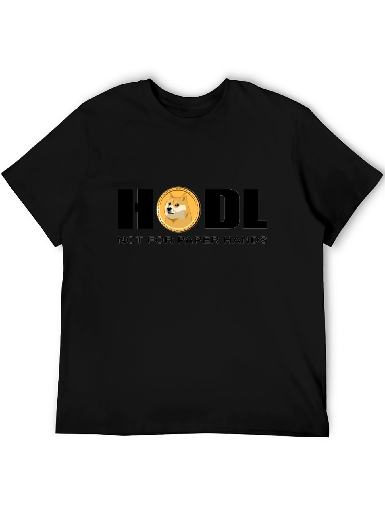 HODL Doge Crypto T-Shirt - Black Meme Tee