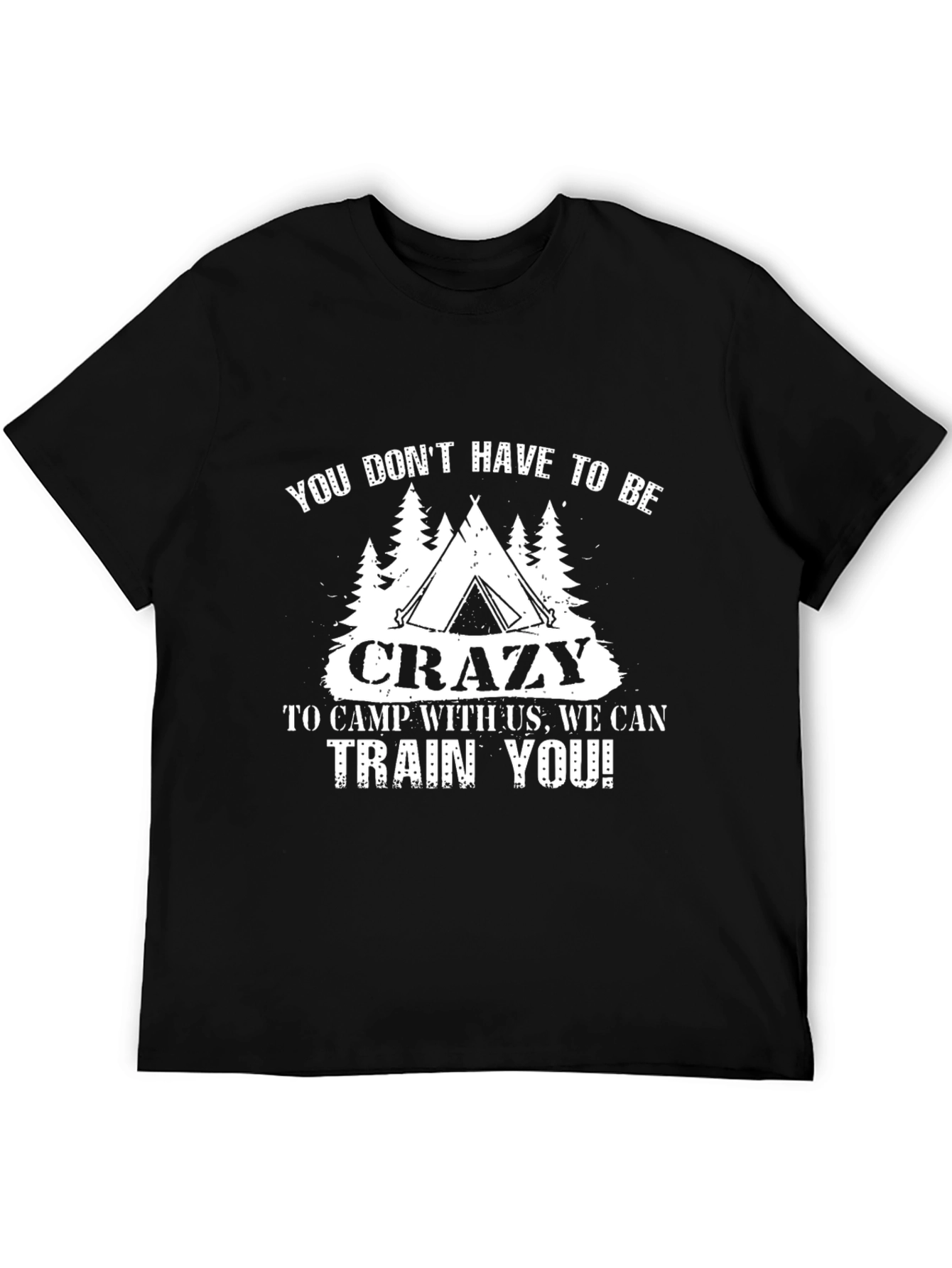 Crazy Camp Training T-Shirt - Mens Black Graphic Tee