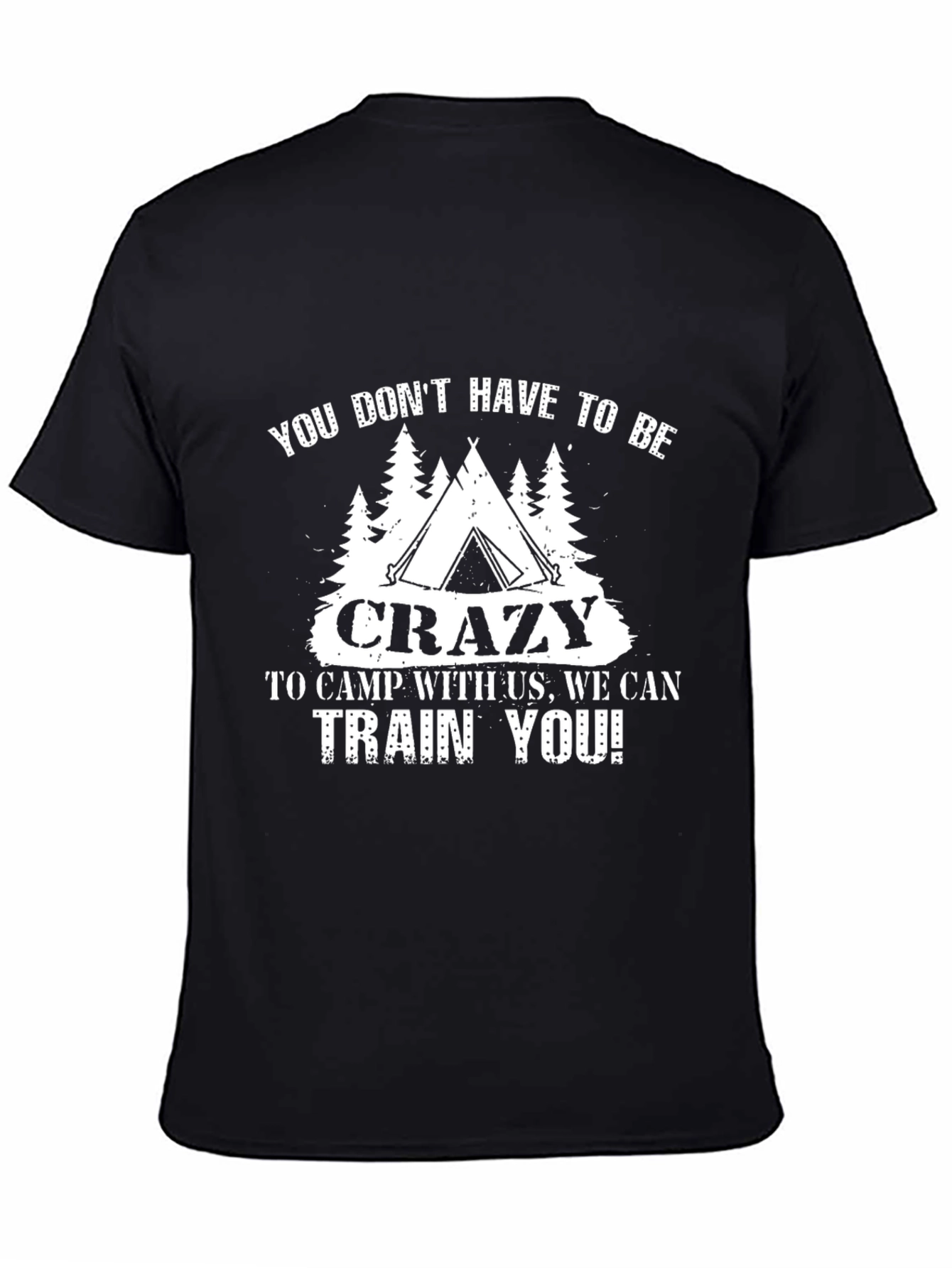 Crazy Camp Training T-Shirt - Mens Black Graphic Tee