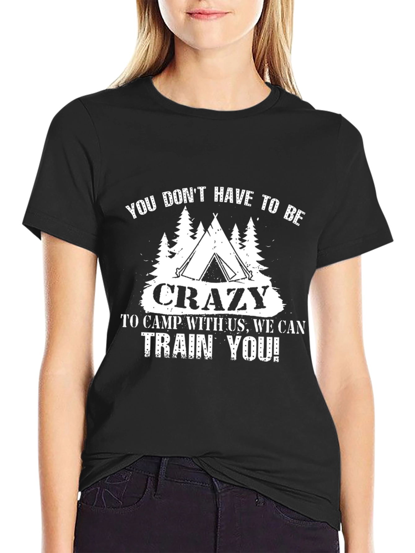 Crazy Camp Training T-Shirt - Mens Black Graphic Tee