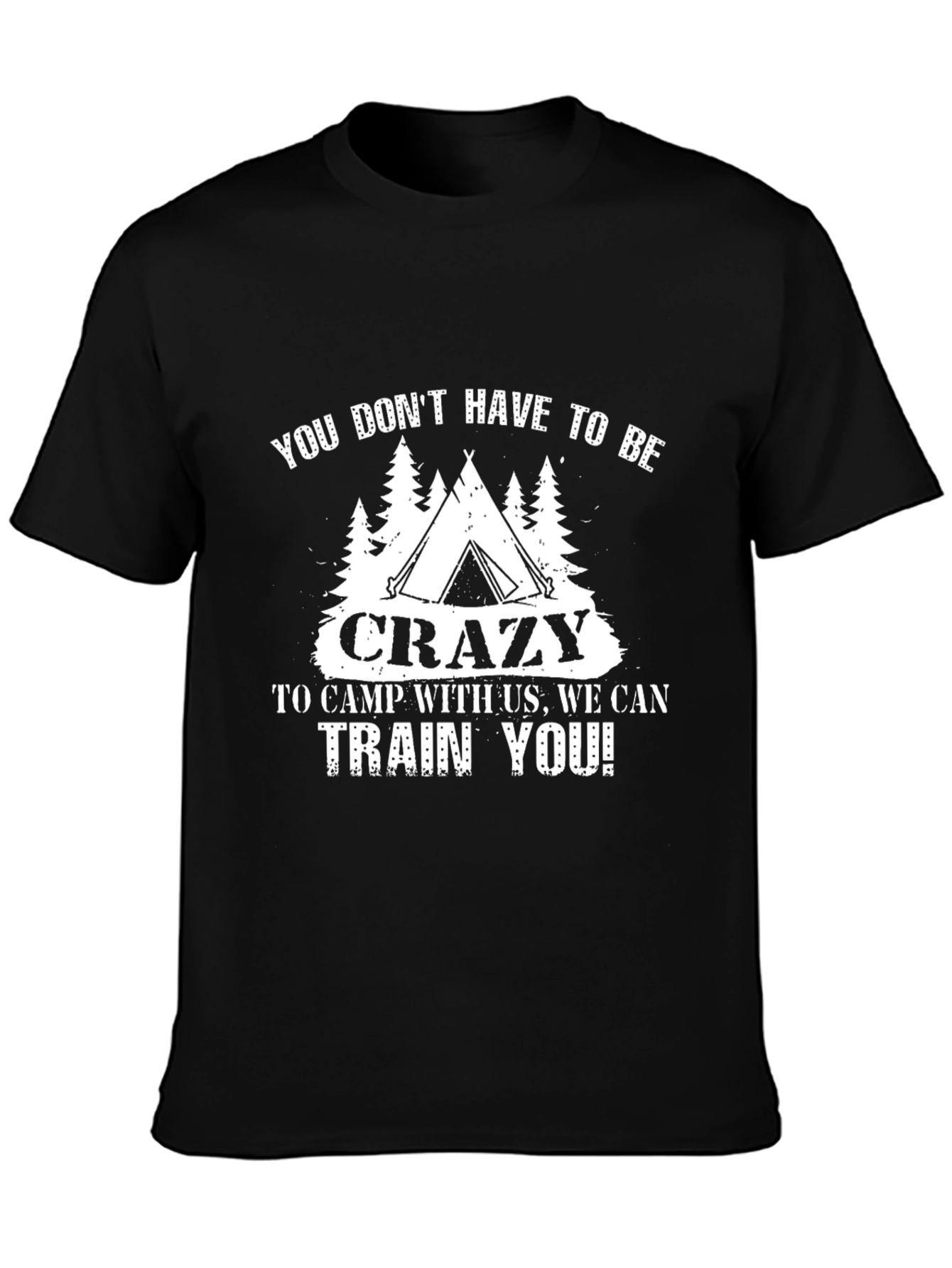 Crazy Camp Training T-Shirt - Mens Black Graphic Tee