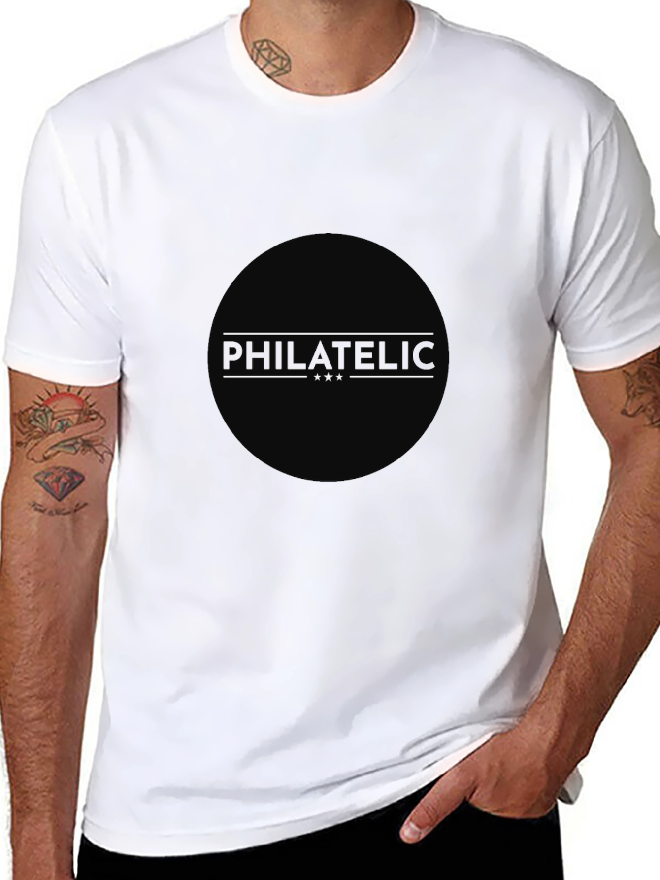Philatelic Circle Black T-Shirt