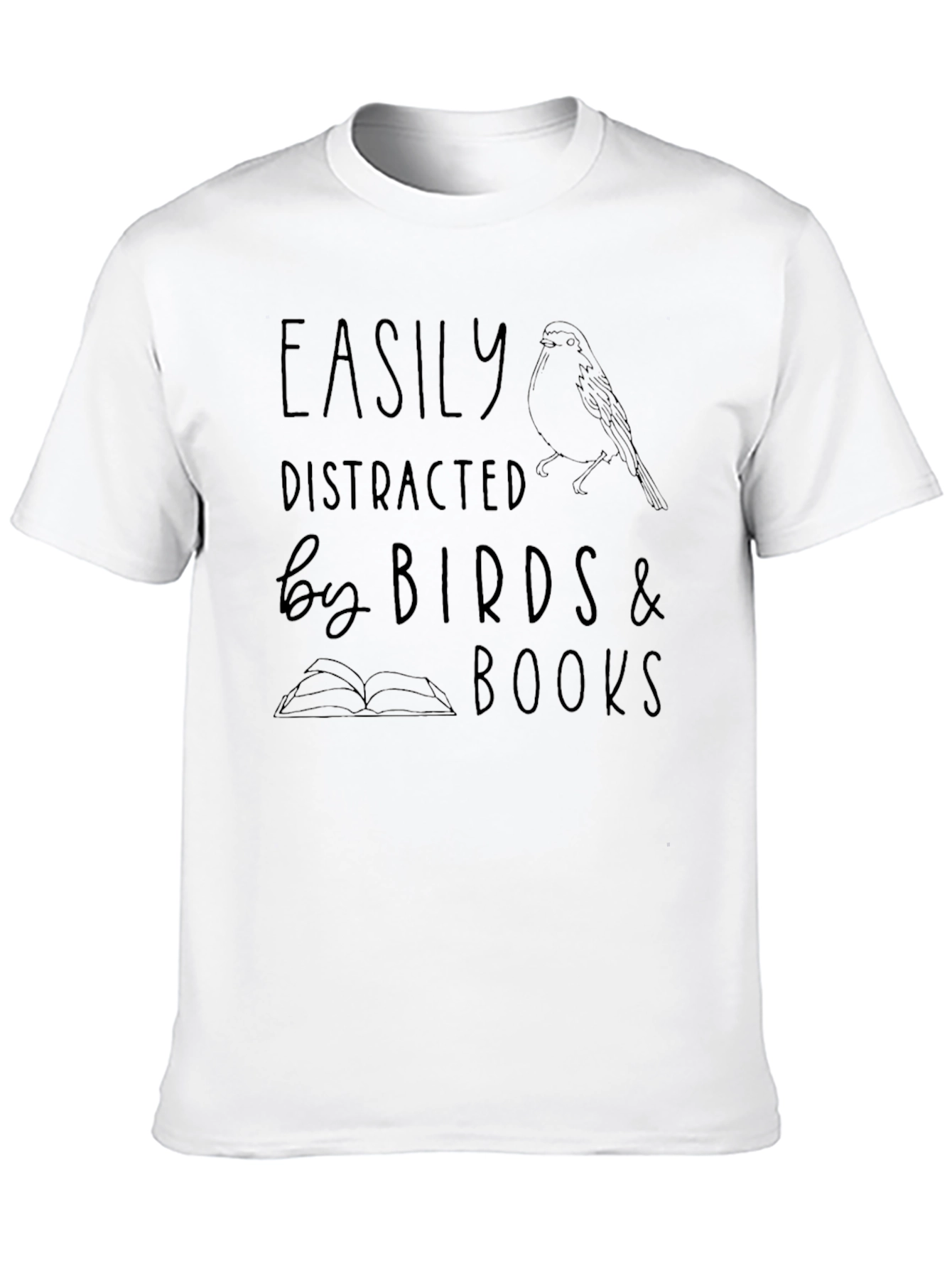 Easily Distracted by Birds & Books T-Shirt