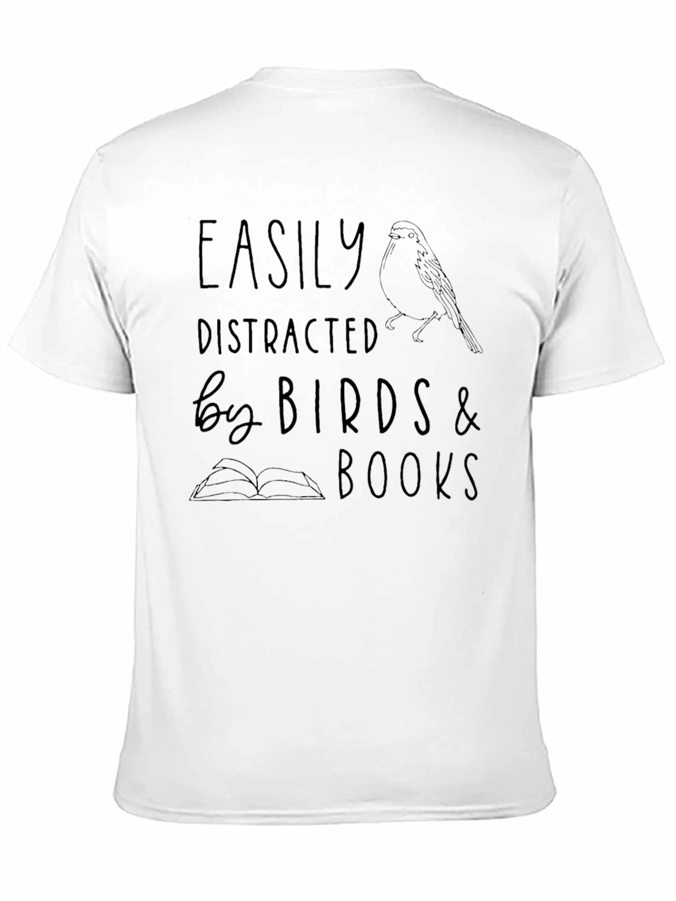 Easily Distracted by Birds & Books T-Shirt