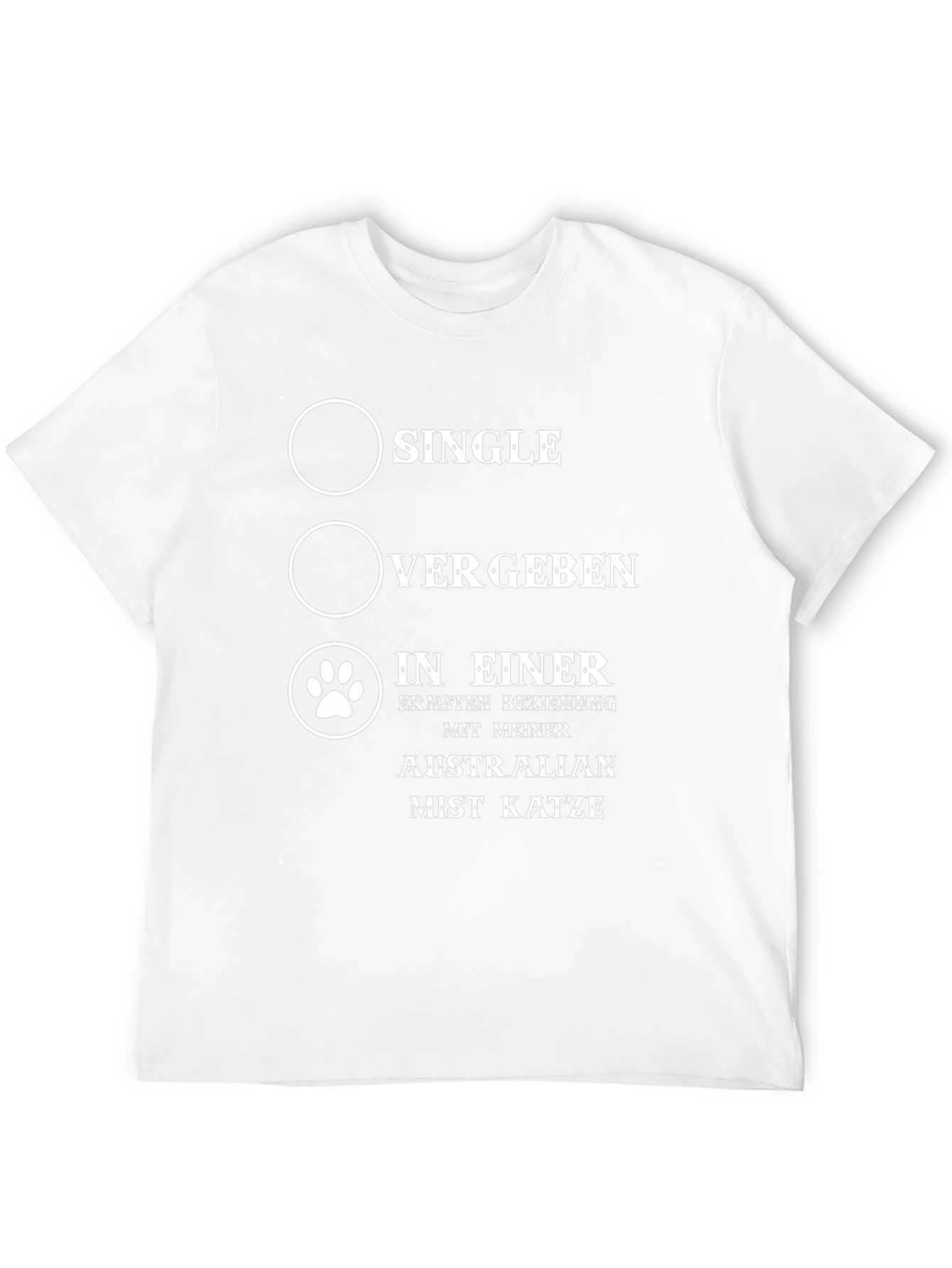 Novelty Cat Lover T-Shirt - Relationship Status