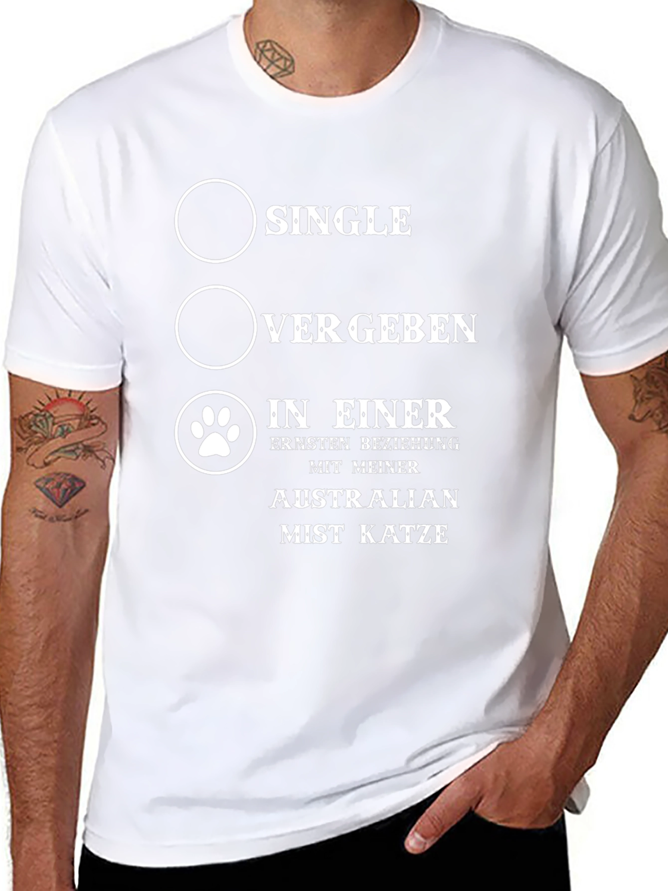 Novelty Cat Lover T-Shirt - Relationship Status