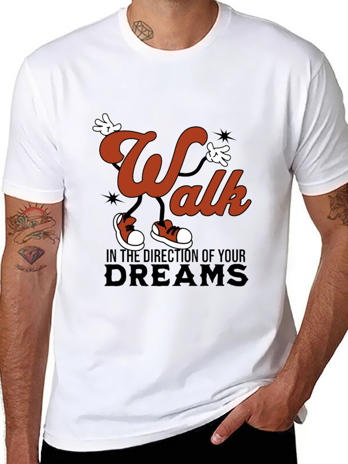 Walk Your Dreams Graphic Tee - Stylish Comfort