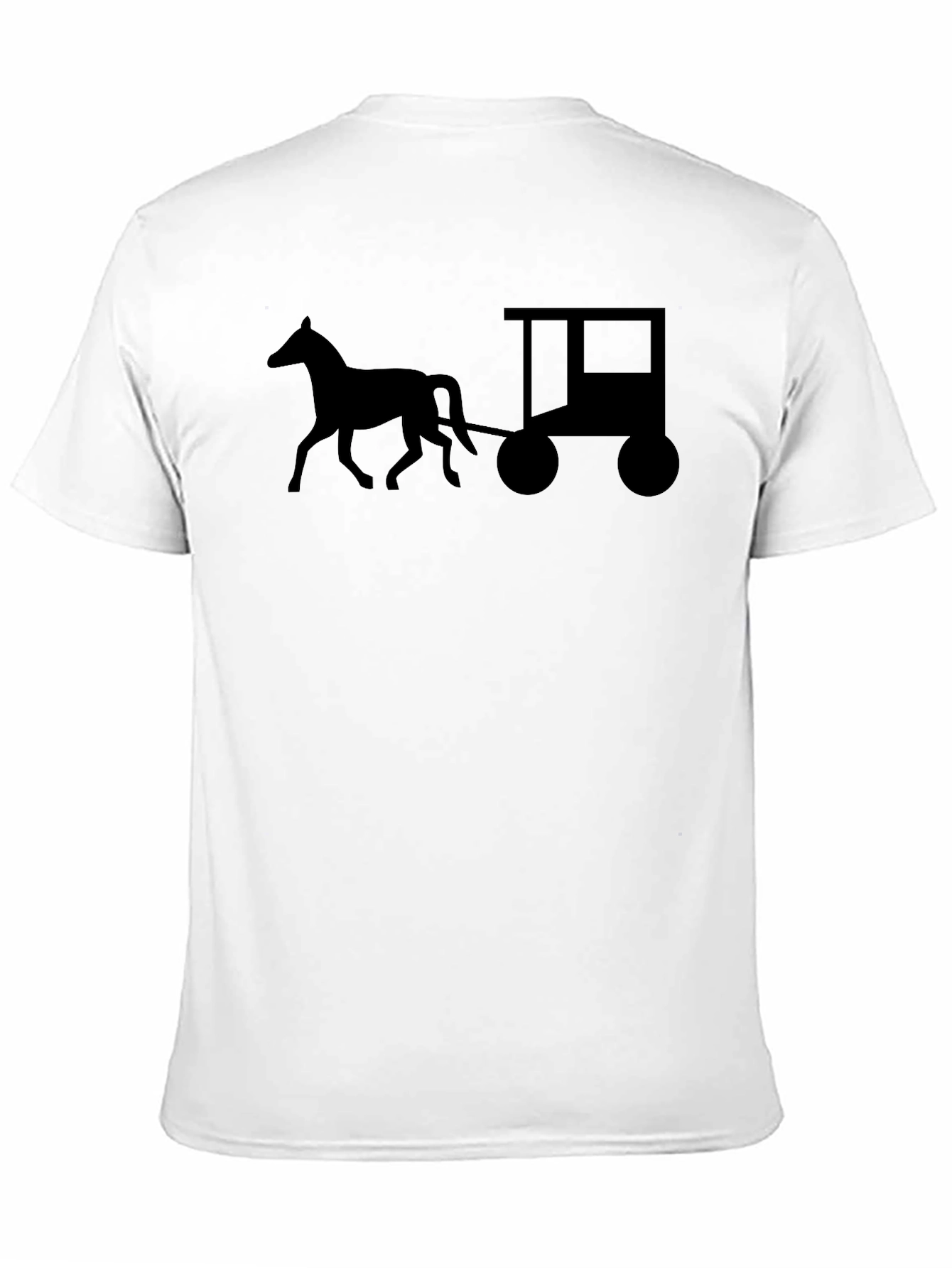 Horse and Cart T-Shirt - Black Graphic Tee