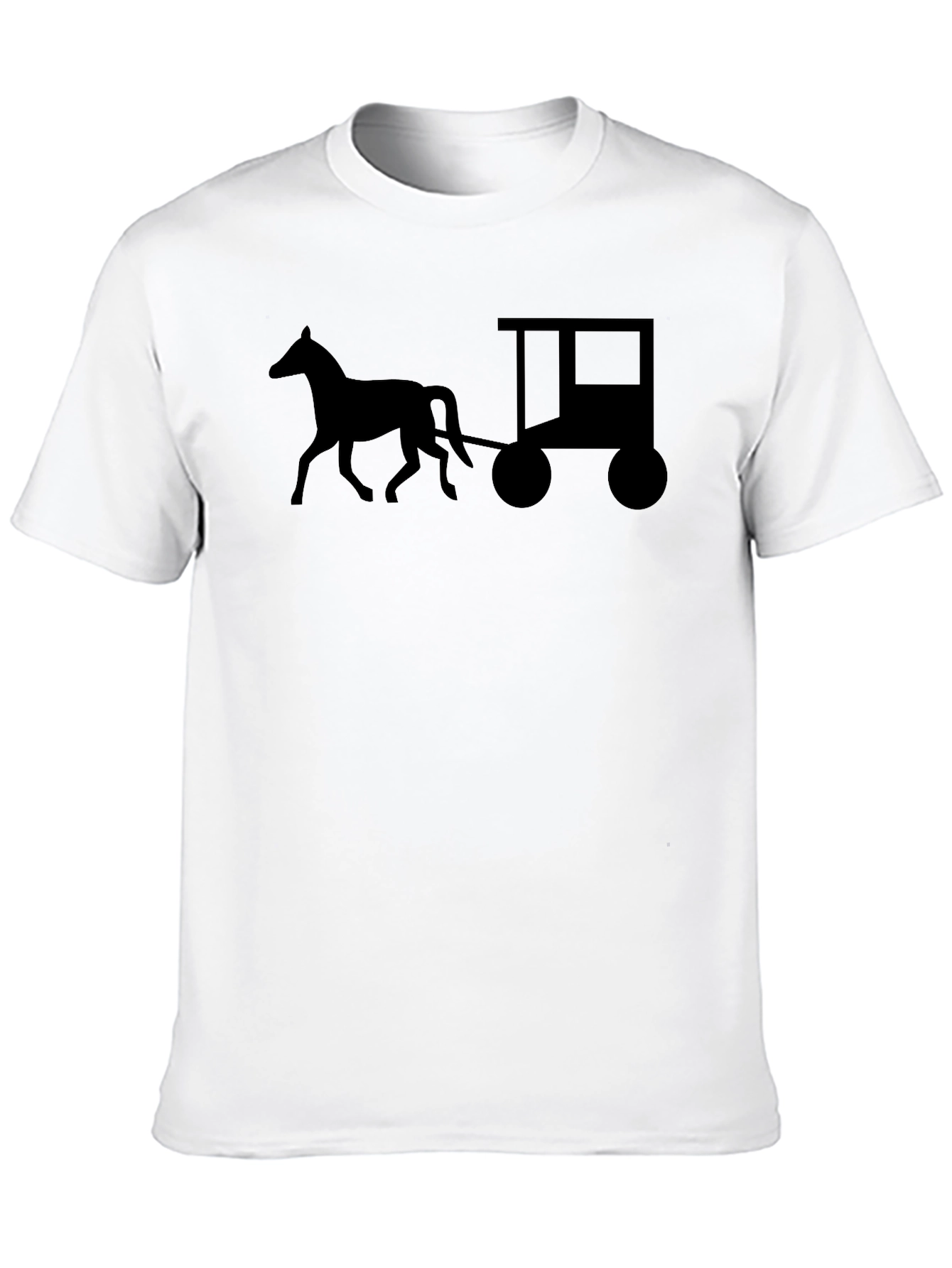 Horse and Cart T-Shirt - Black Graphic Tee