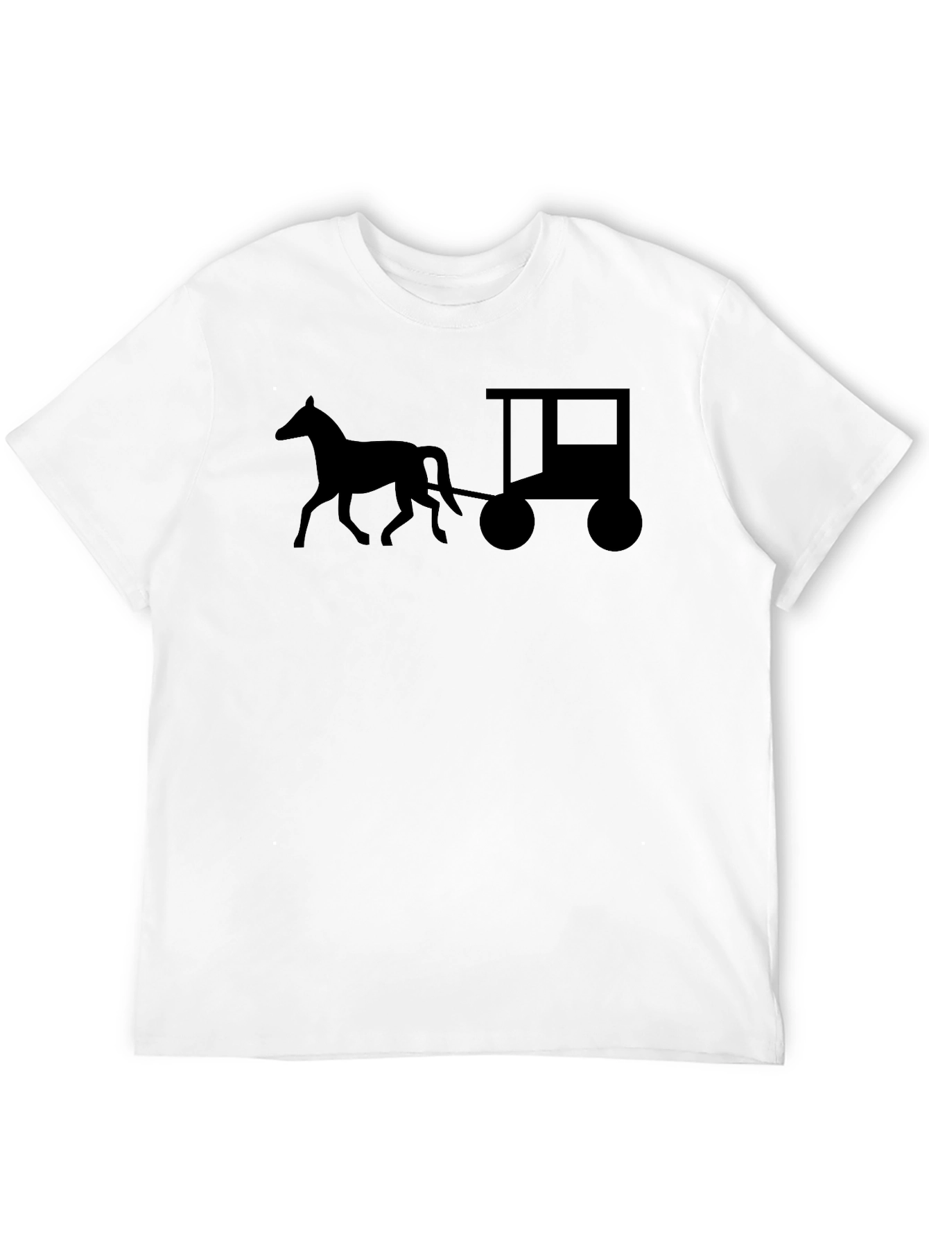 Horse and Cart T-Shirt - Black Graphic Tee