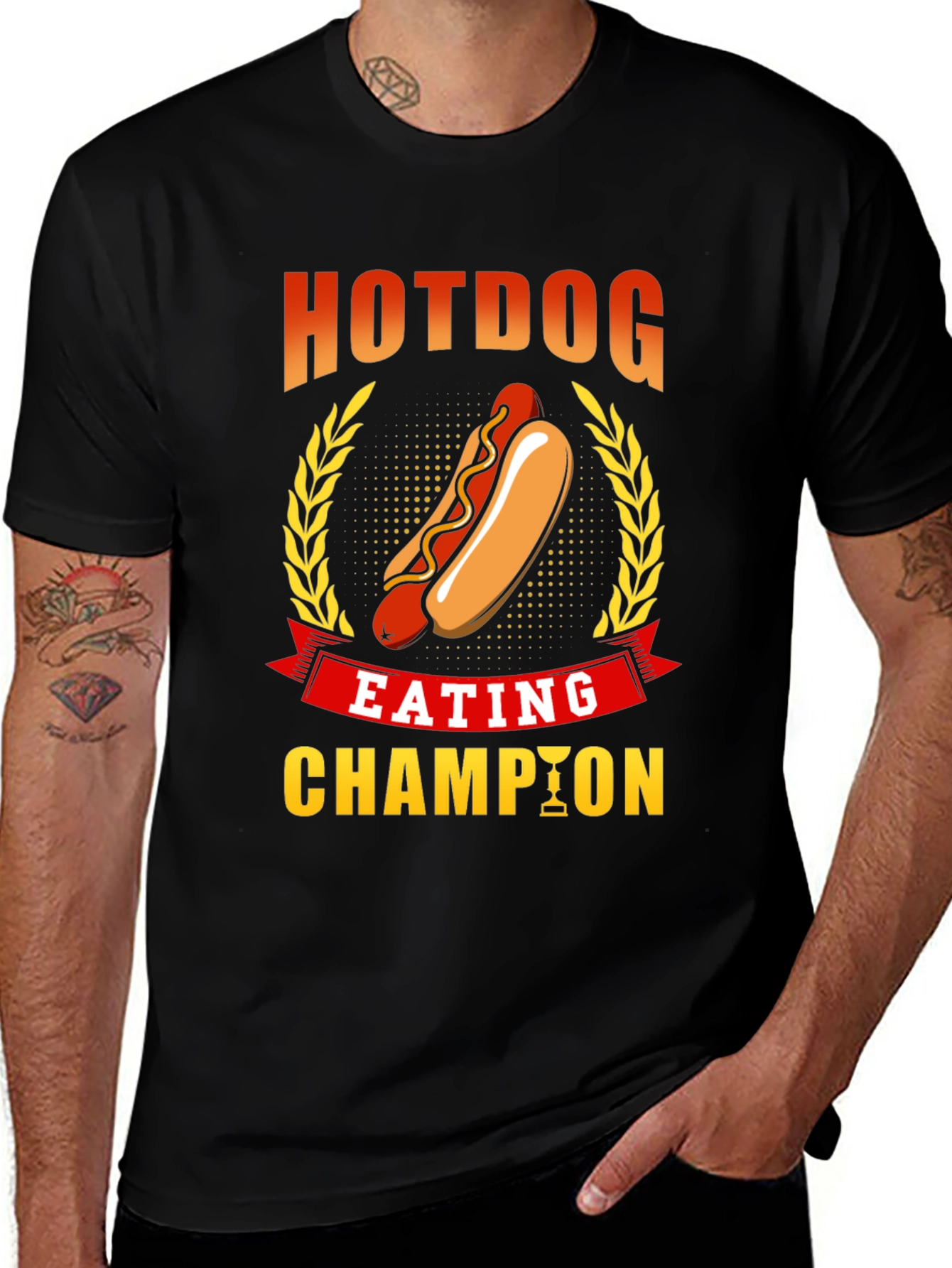 Hotdog Eating Champion Graphic T-Shirt