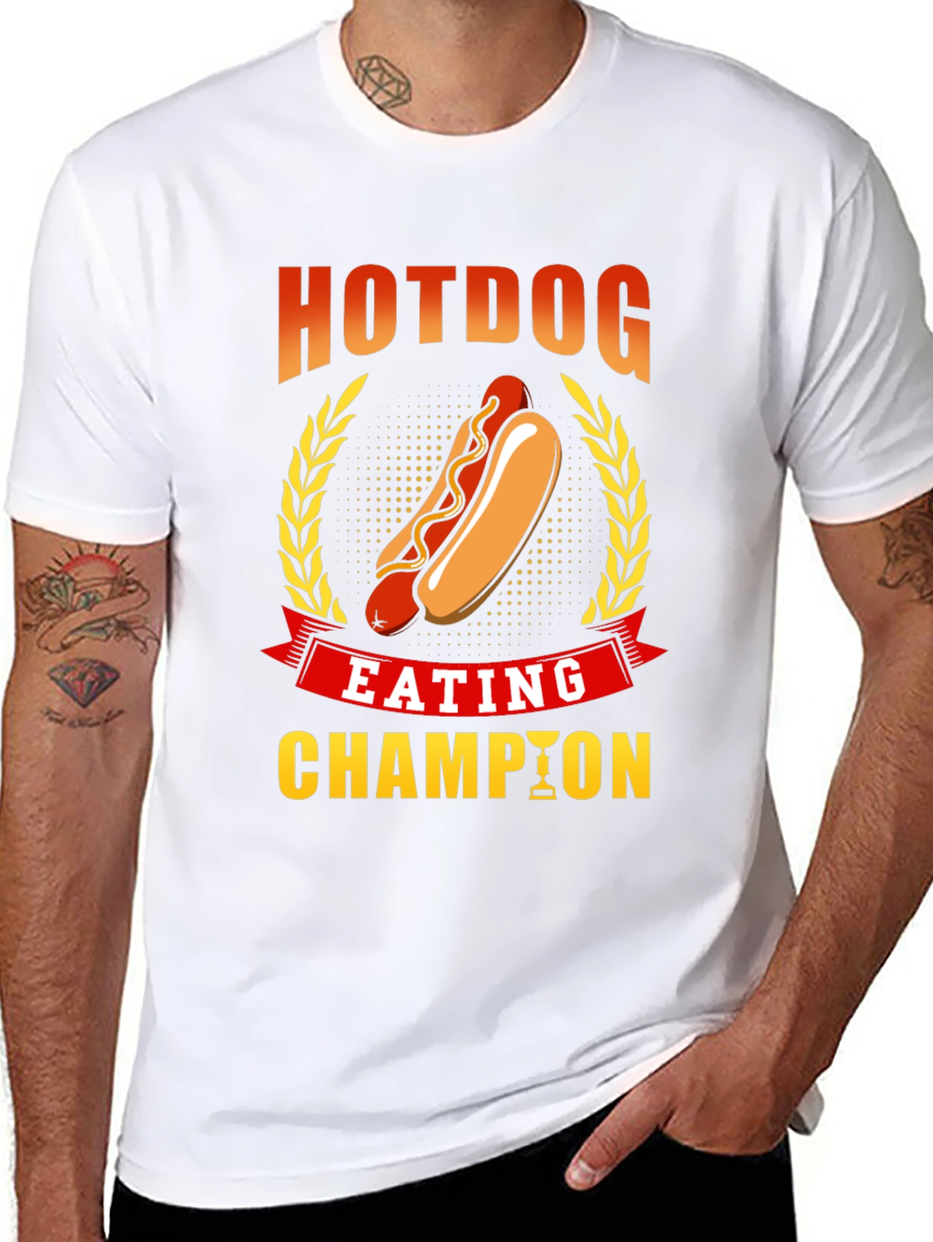 Hotdog Eating Champion Graphic T-Shirt