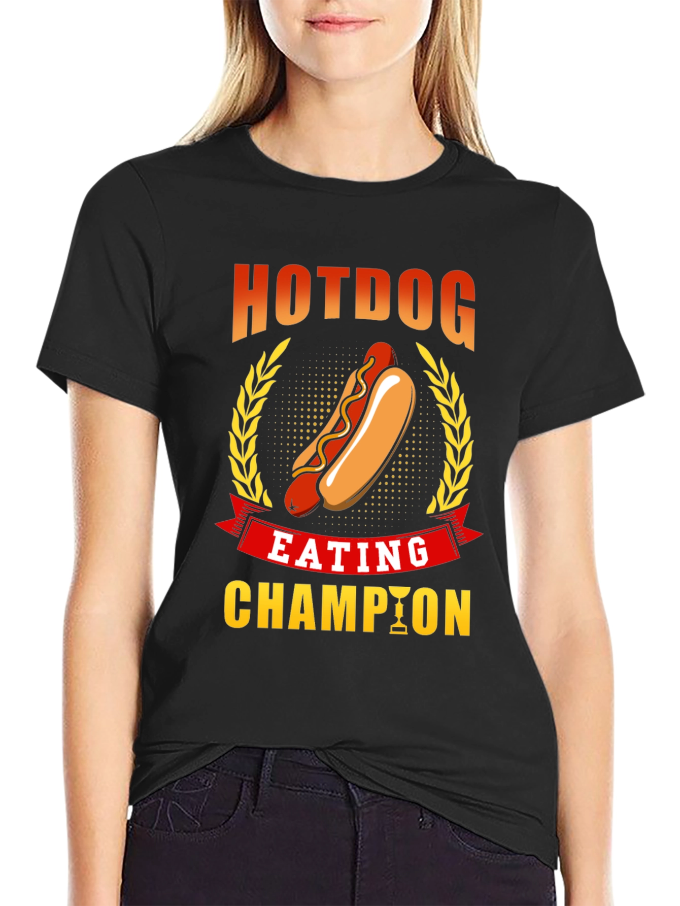 Hotdog Eating Champion Graphic T-Shirt