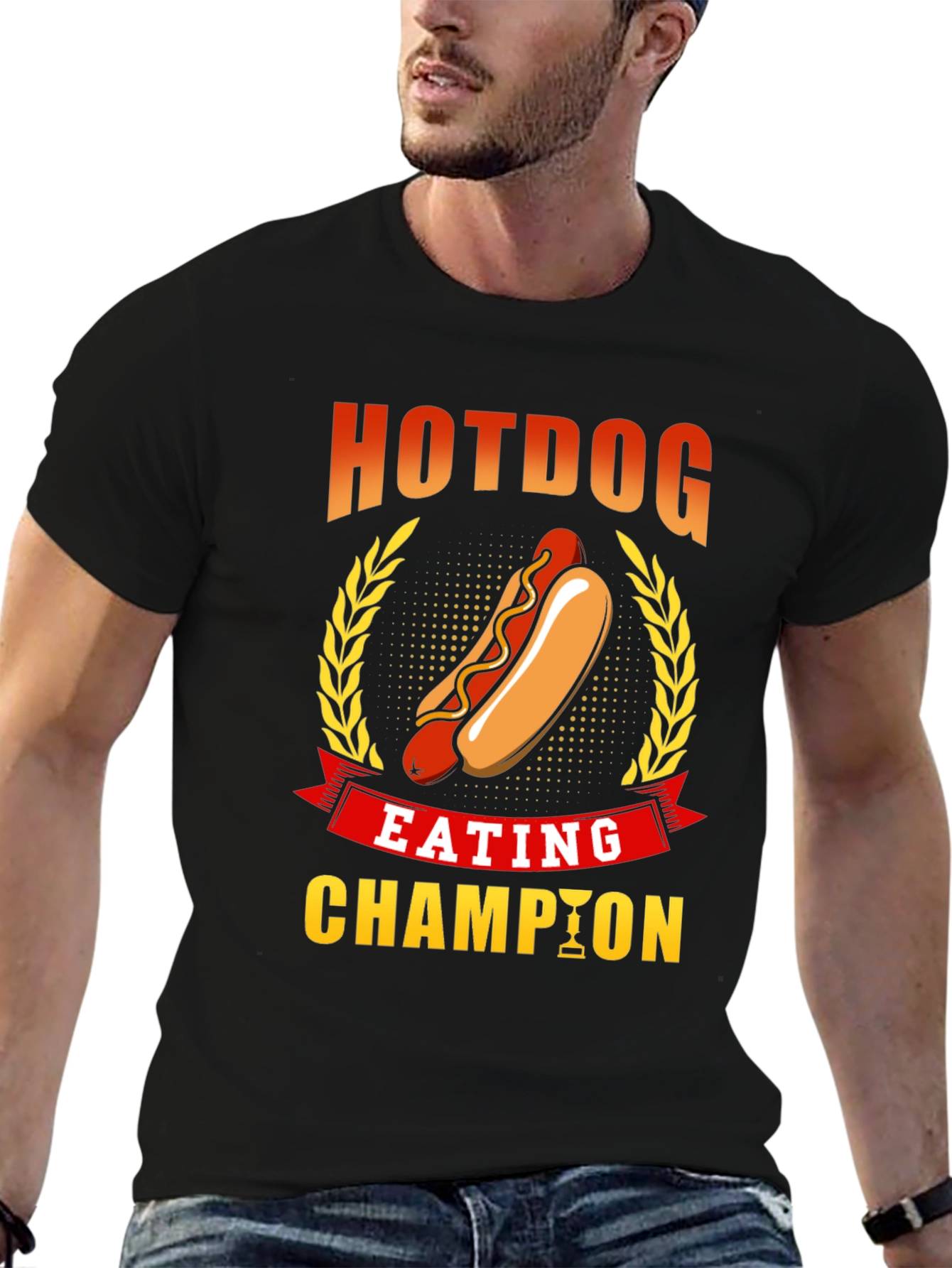 Hotdog Eating Champion Graphic T-Shirt