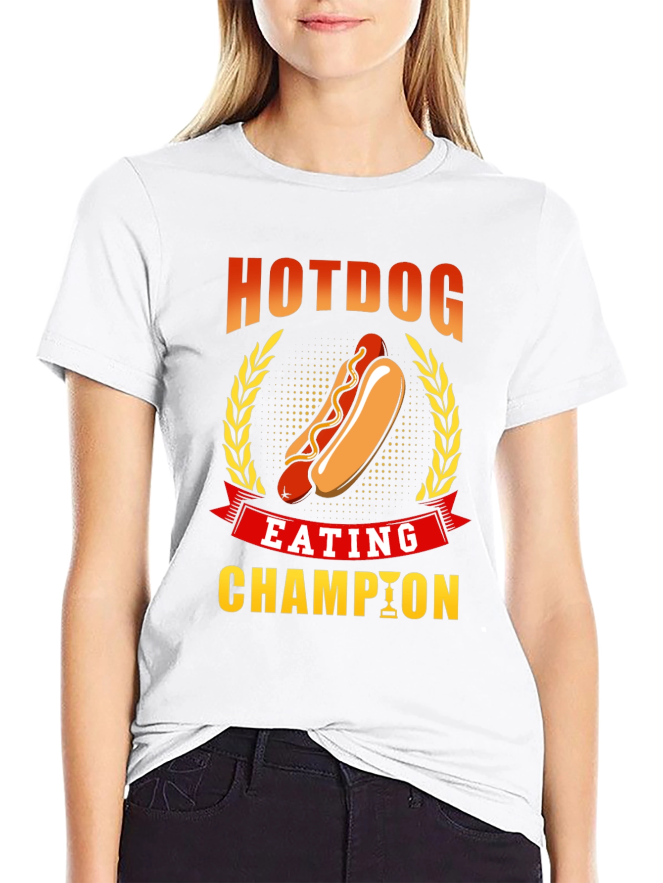 Hotdog Eating Champion Graphic T-Shirt