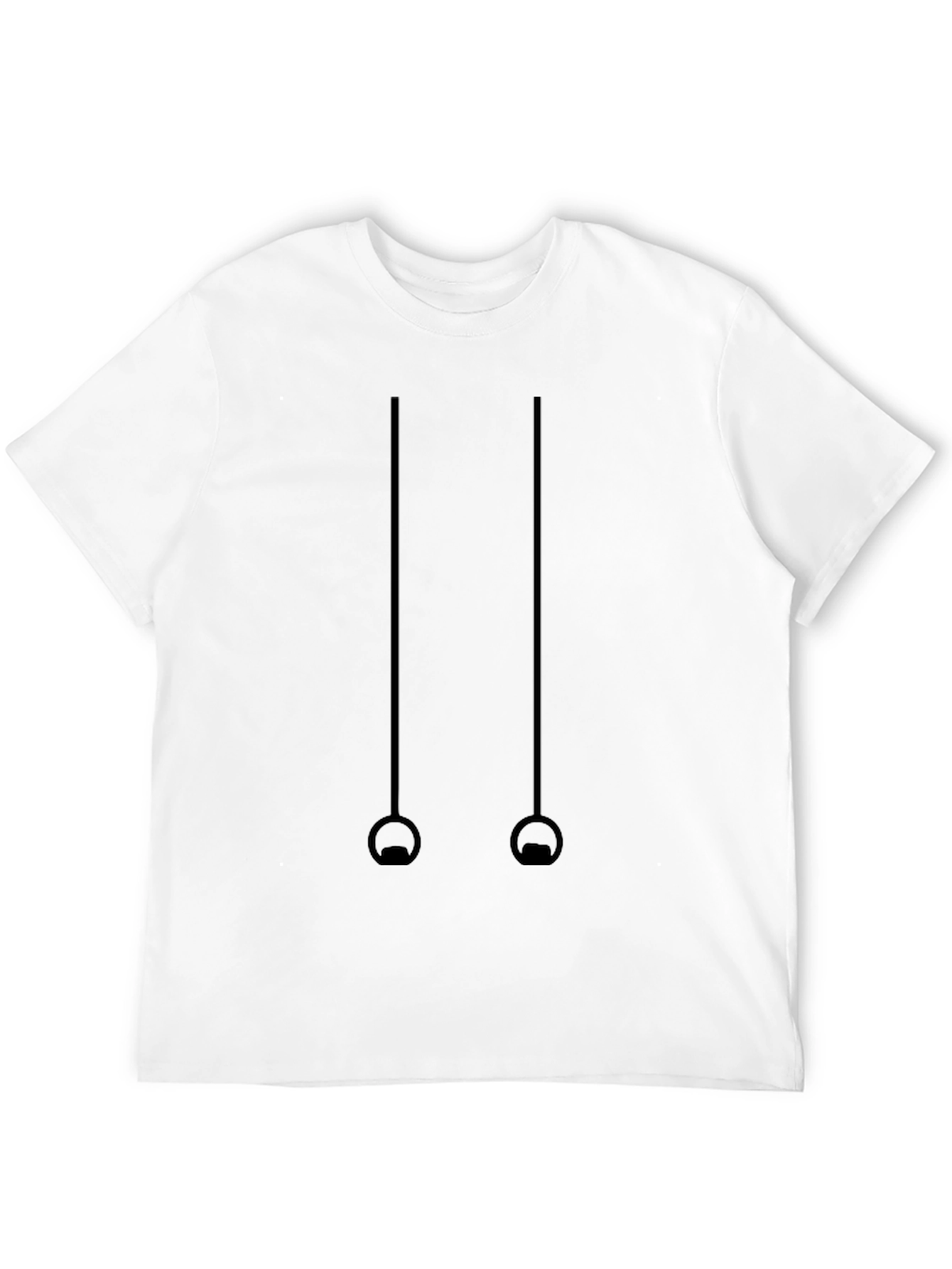 Gymnastics Rings Graphic Tee - Black Cotton T-Shirt