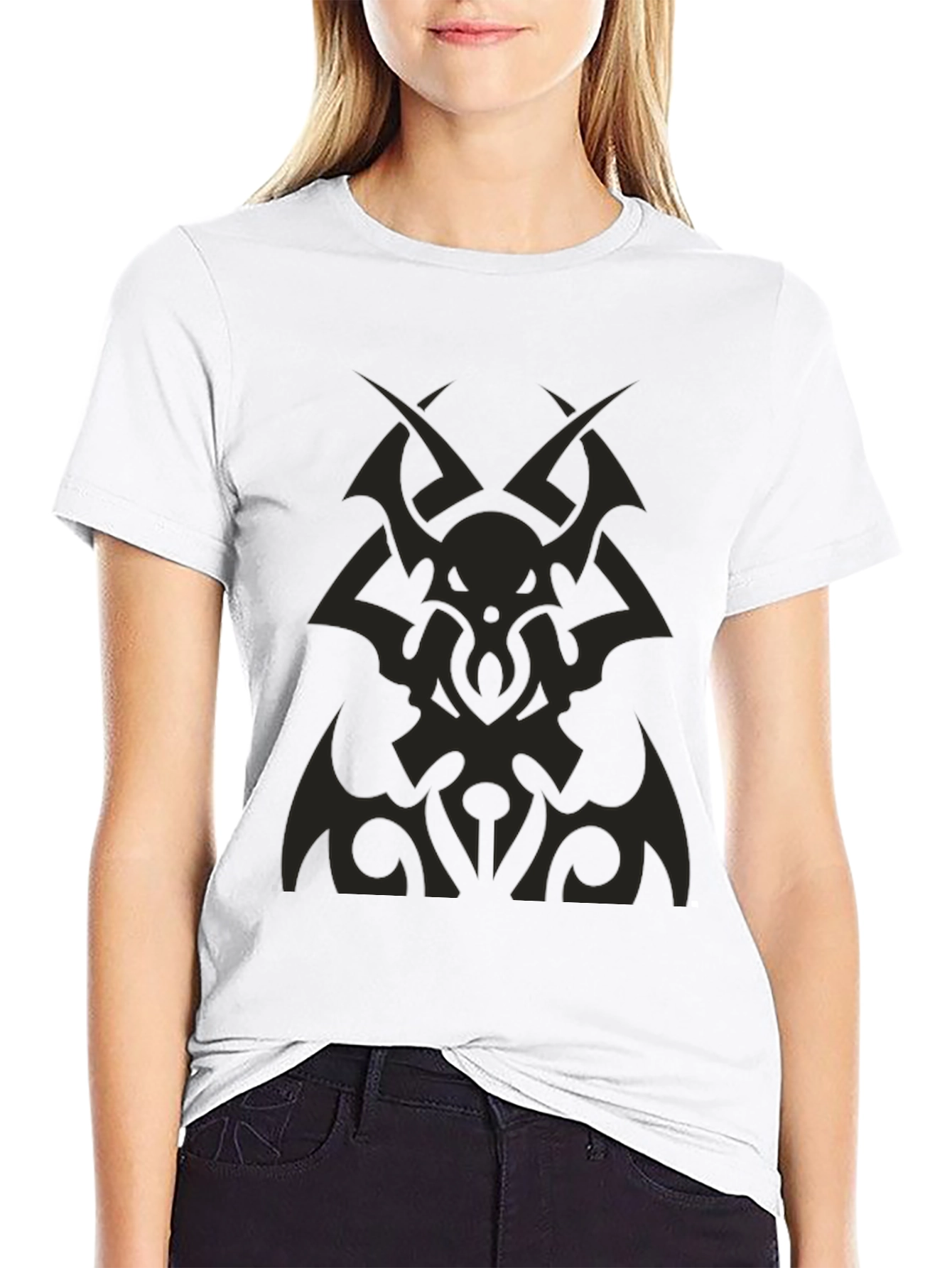 Tribal Graphic Tee - Black Cotton Comfort