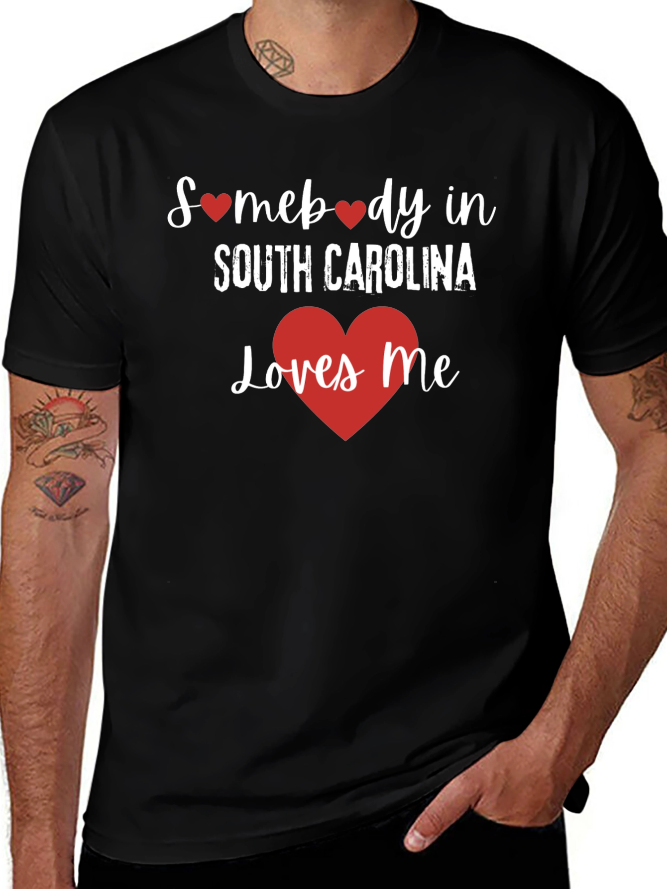 South Carolina Loves Me Black T-Shirt