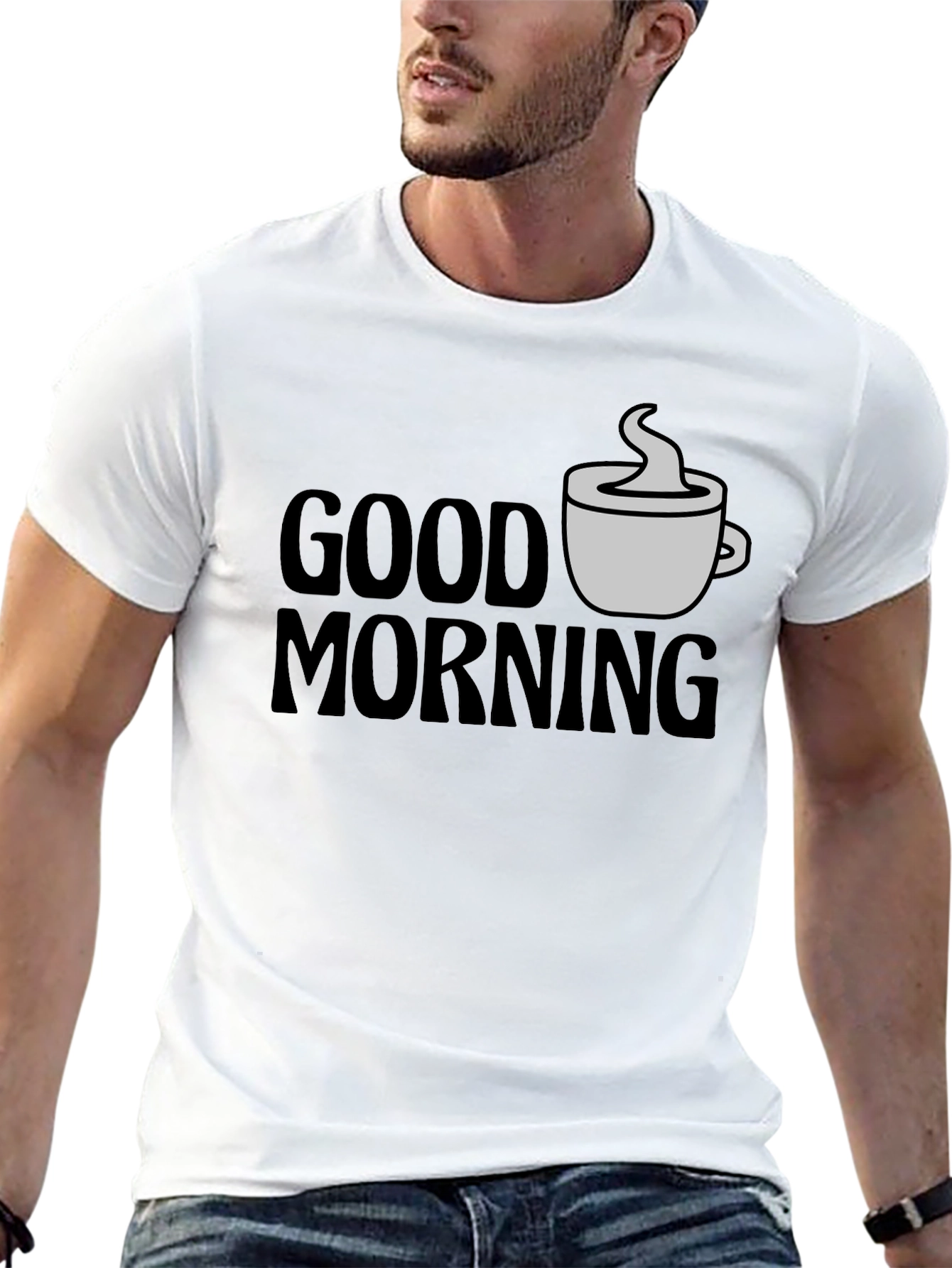 Good Morning Coffee T-Shirt - Black