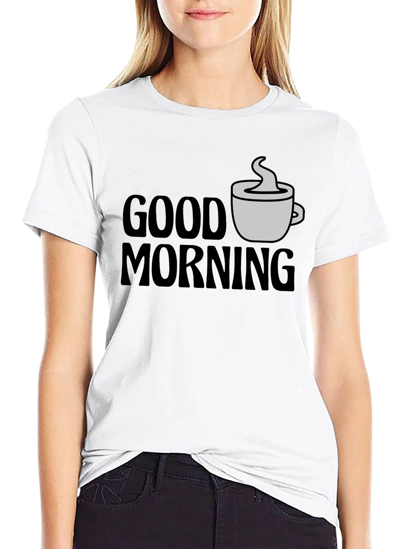 Good Morning Coffee T-Shirt - Black