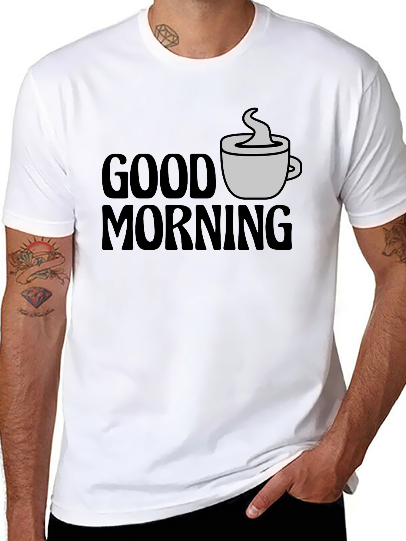 Good Morning Coffee T-Shirt - Black